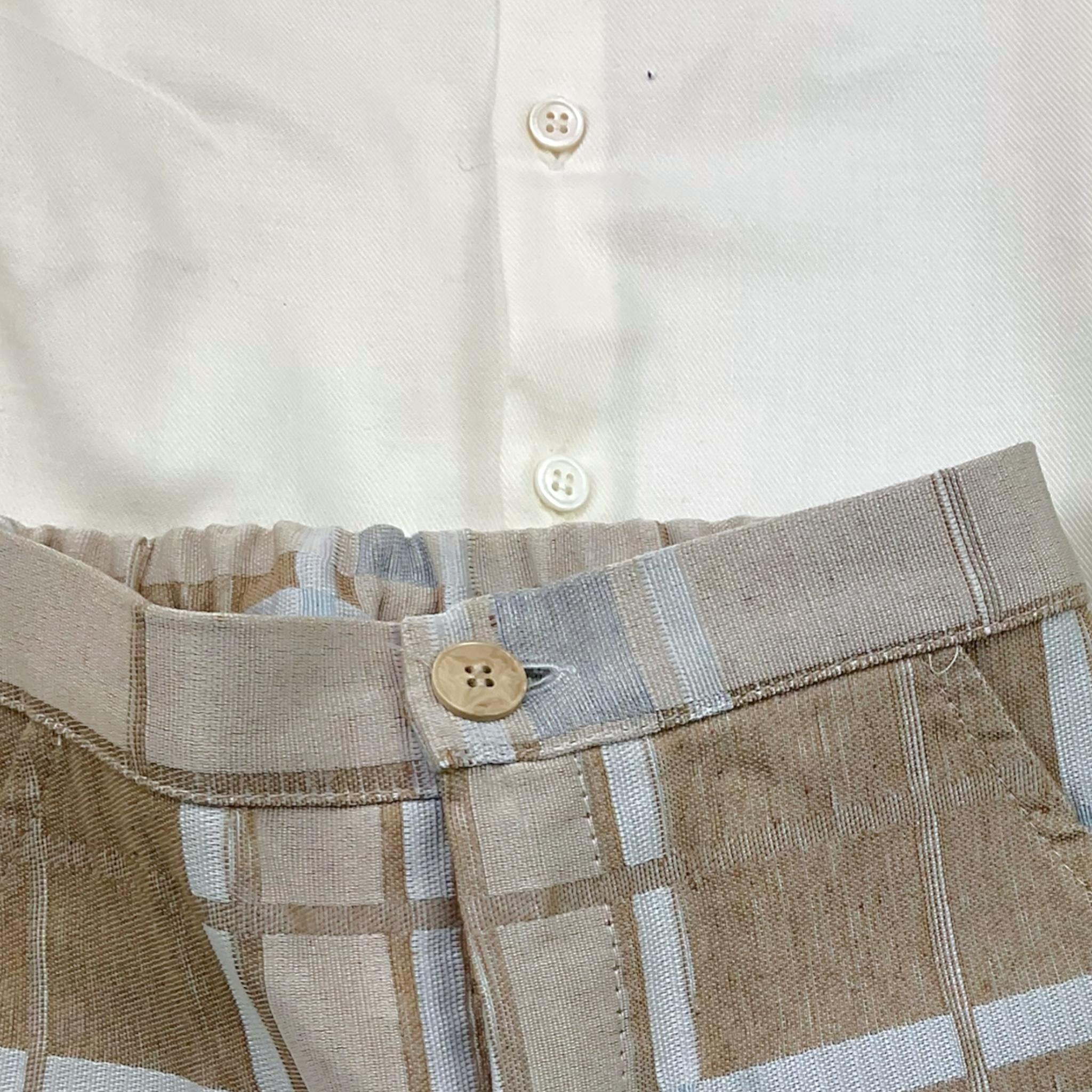 MARLU' completo 4pz camicia-papillons-cardigan-pantalone Azzurro per Neonato MU11176 AZZURRO MARLU'