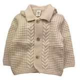 MARLU' cardigan tinta unita con cappuccio Beige per Neonato IG6340BIS BEIGE MARLU'