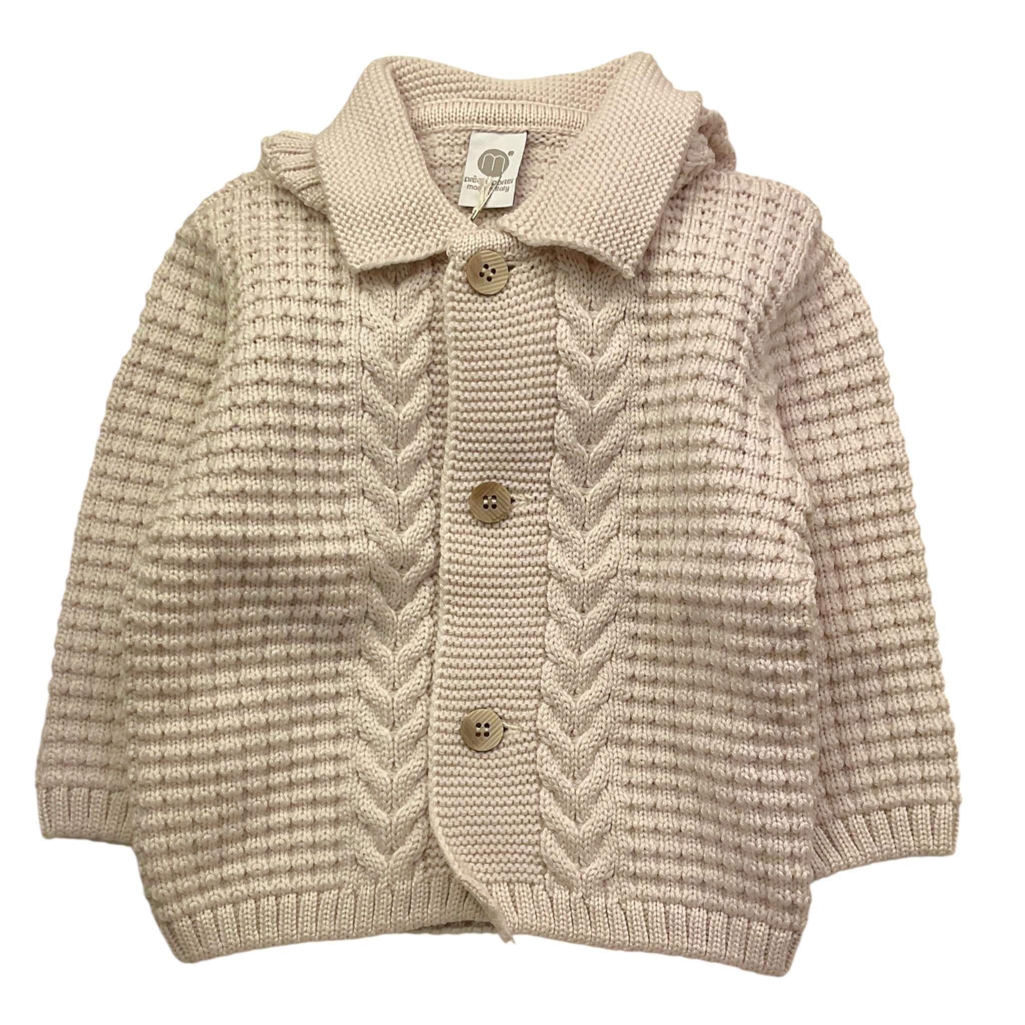 MARLU' cardigan tinta unita con cappuccio Beige per Neonato IG6340BIS BEIGE MARLU'