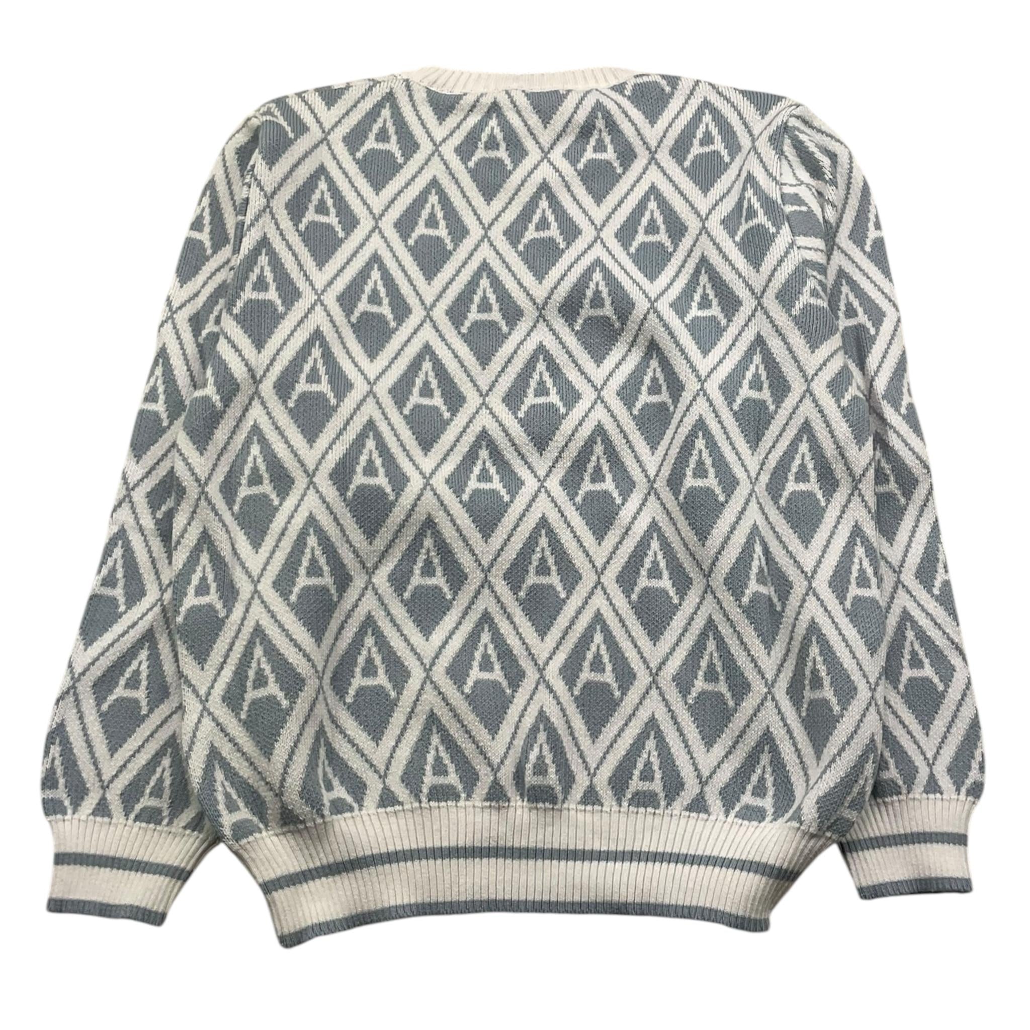 DANIELE ALESSANDRINI maglia girocollo tinta unita con fantasia rombi Bianco per Bambino 1291W00047XX BIANCO DANIELE ALESSANDRINI
