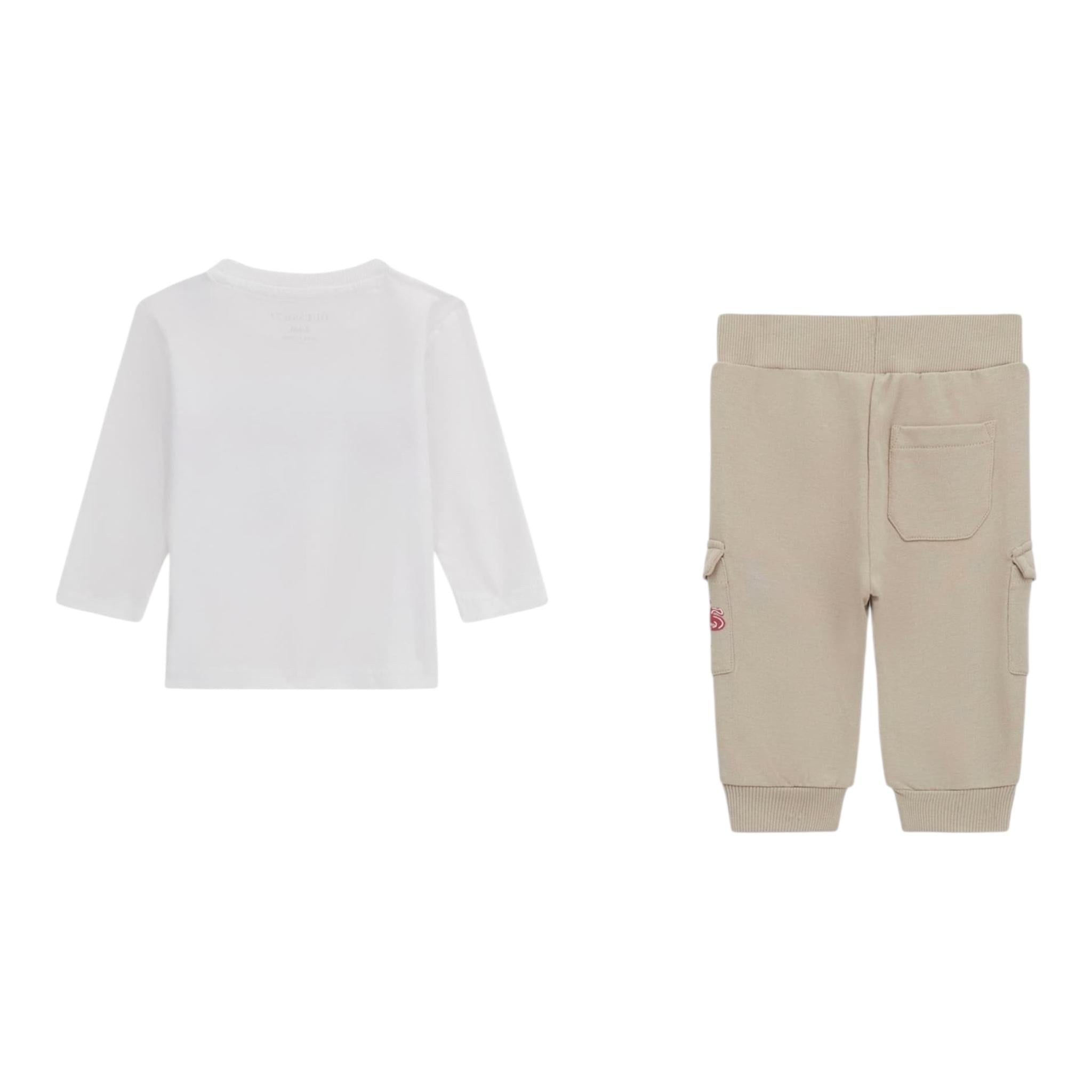 GUESS completo 2 pezzi shirt-pantalne tuta Bianco/beige per Bambino N4YG10AK8HM3 BIANCO/BEIGE GUESS