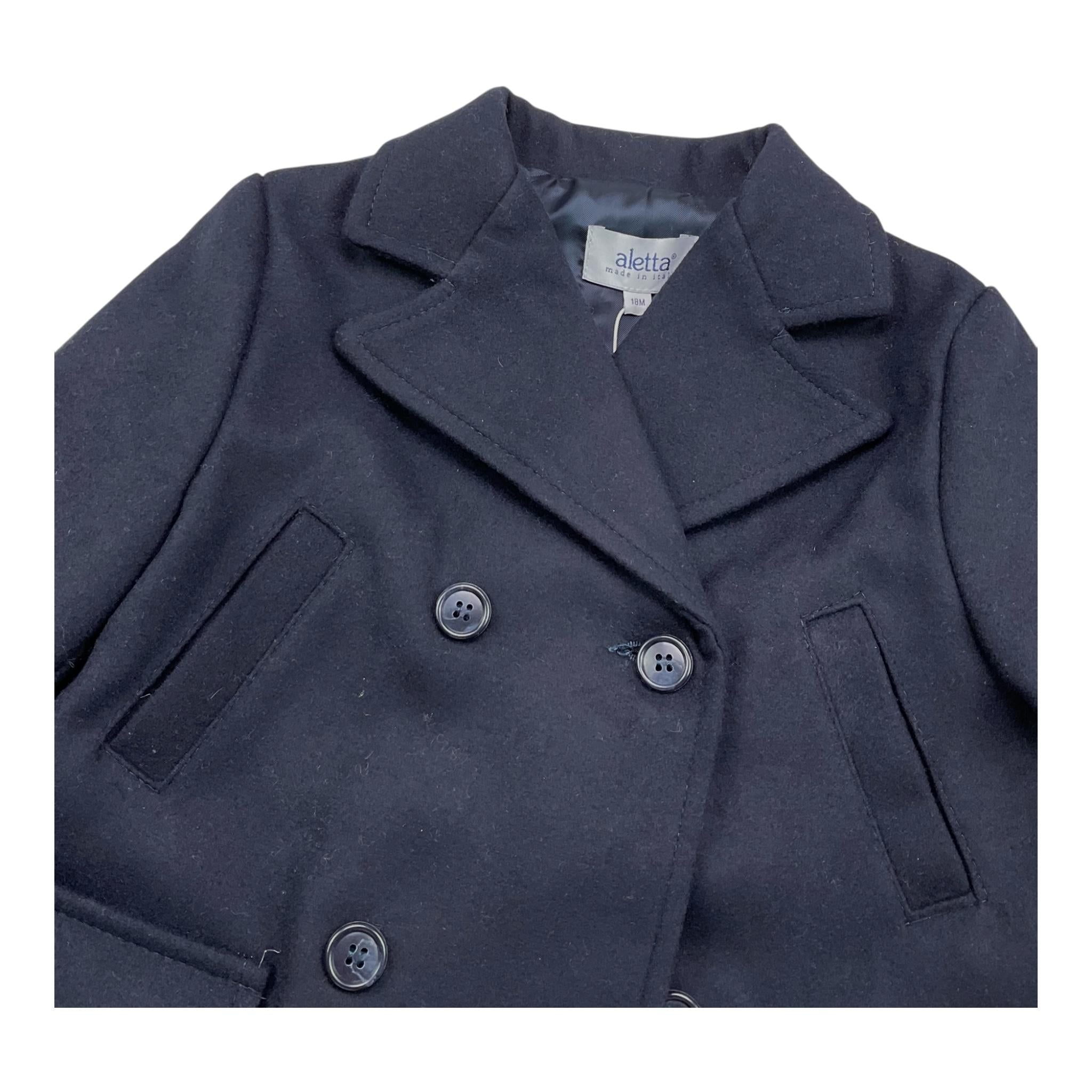 ALETTA cappotto tinta unita doppiopetto Blu per Neonato M210707 BLU ALETTA
