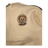 MOSCHINO completo 2pz tinta unita felpa-pantalone Beige per Bambino HUK049 BEIGE MOSCHINO