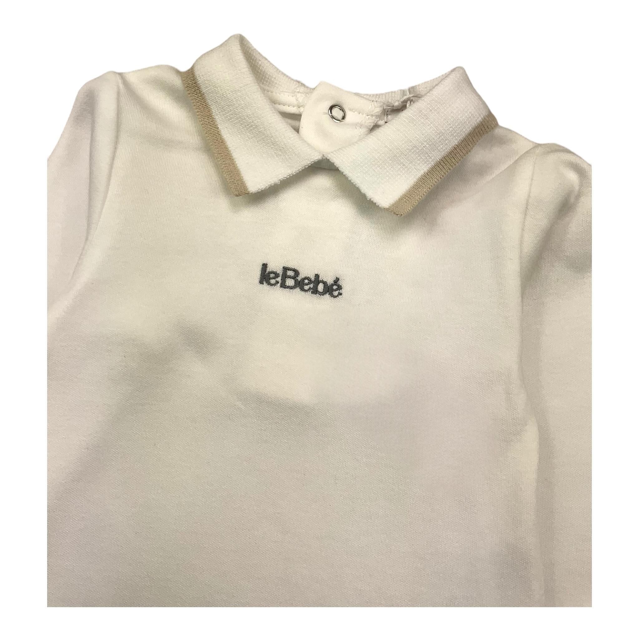 LE BEBE' body manica lunga tinta unita Panna per Neonato LBB5099 PANNA LE BEBE'
