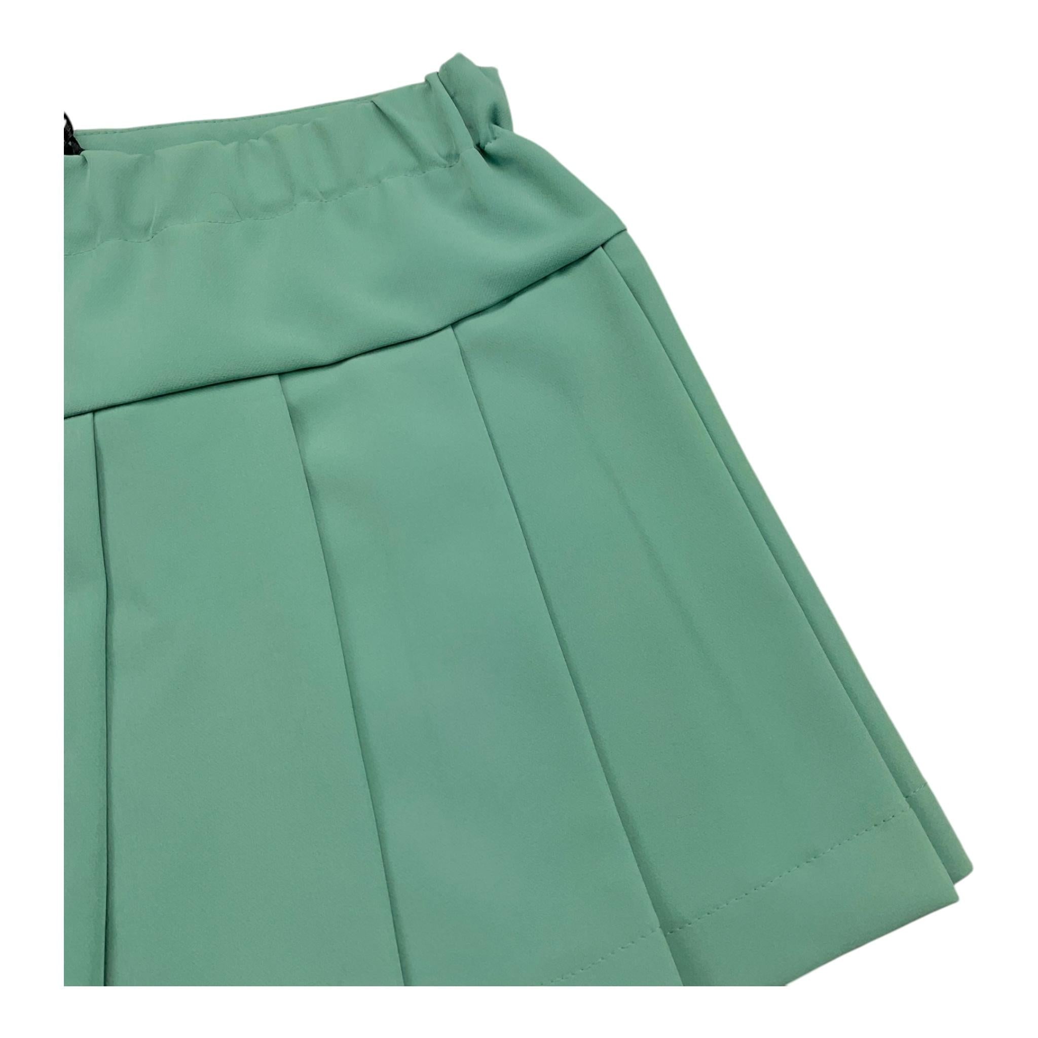 NAIDA gonna tinta unita con applicazione Verde per Bambina NAG157 VERDE NAIDA