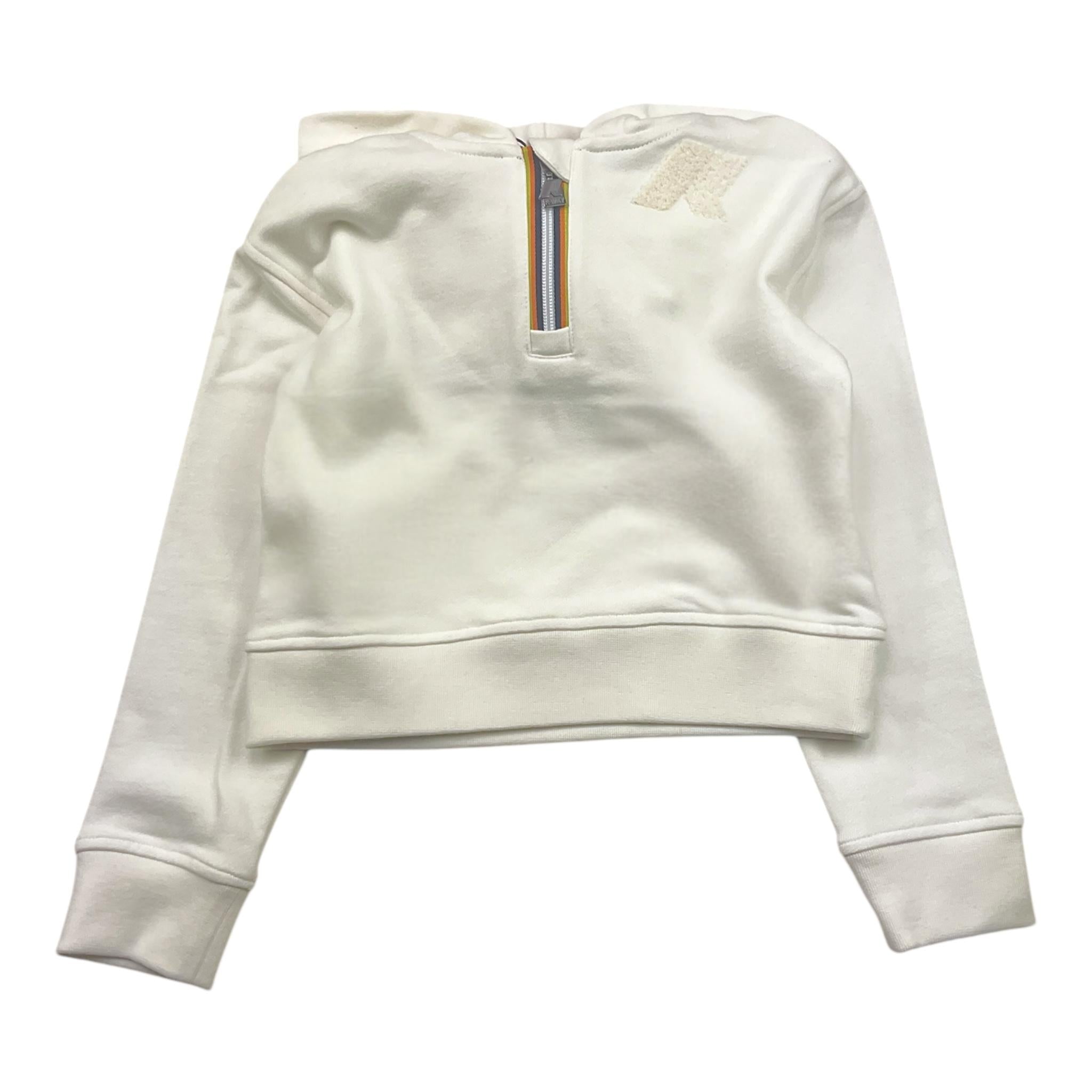 K-WAY felpa tinta unita con zip e cappuccio Bianco per Bambina K6126RW BIANCO K-WAY
