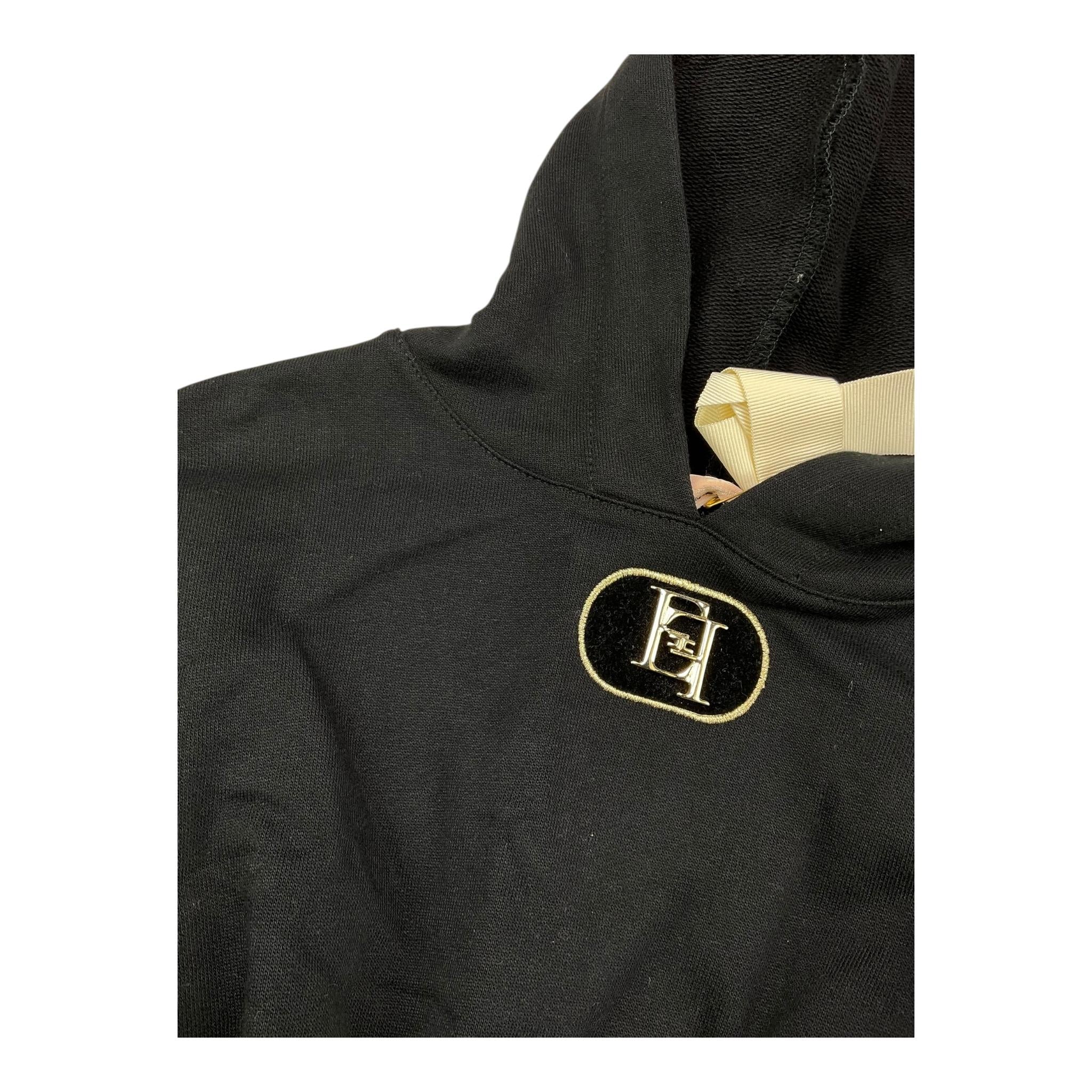 ELISABETTA FRANCHI abito felpa tinta unita cn cappuccio Nero per Bambina EFAB491 NERO ELISABETTA FRANCHI