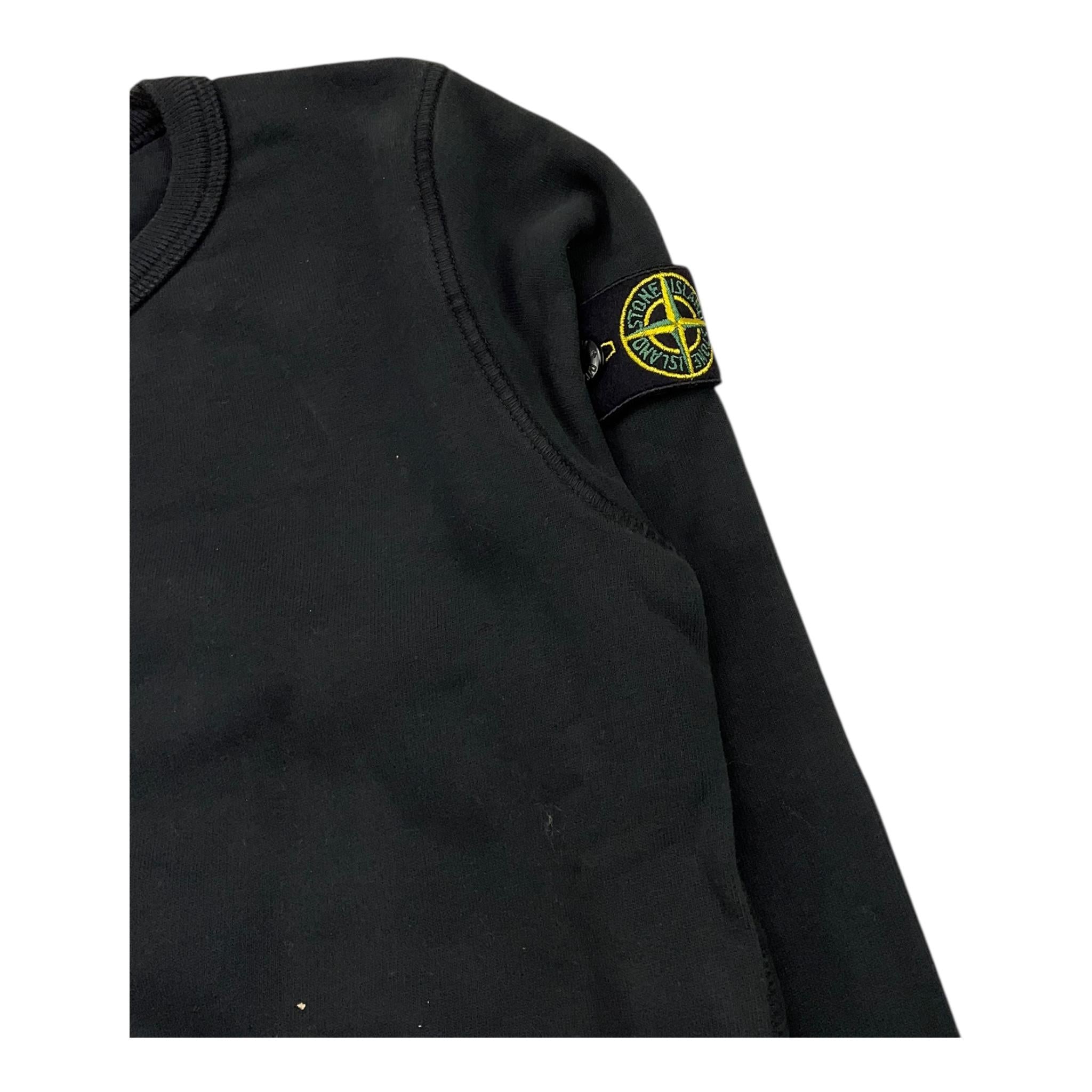 STONE ISLAND felpa chiusa girocollo tinta unita Nero per Bambino 791661320 NERO STONE ISLAND