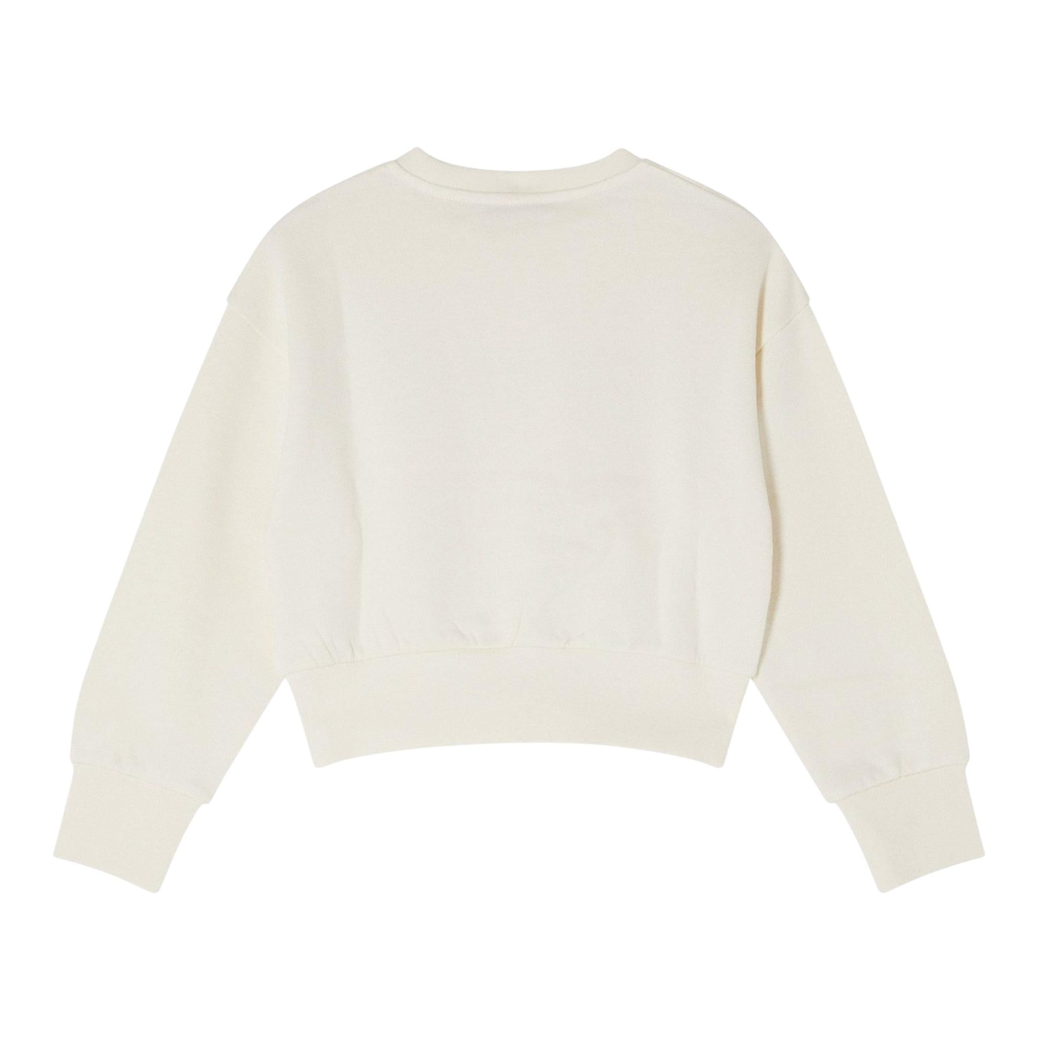 PATRIZIA PEPE felpa chiusa girocollo tinta unita con stampa Bianco per Bambina 7M0854 BIANCO PATRIZIA PEPE