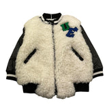 M+E' giubbino teddy tinta unita con maniche in contrasto Panna per Neonata UE0471 PANNA M+E'