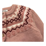 BABIDU cardigan tinta unita con stampa Rosa per Neonata 60770 ROSA BABIDU