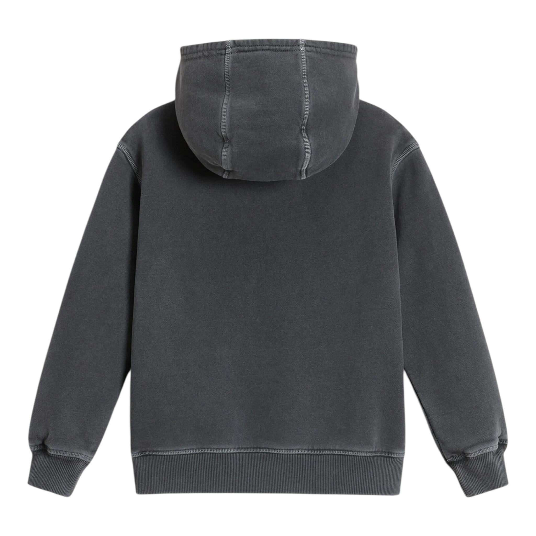 WOOLRICH felpa chiusa con cappuccio tinta unita Grigio per Bambino KSW019902 GRIGIO WOOLRICH