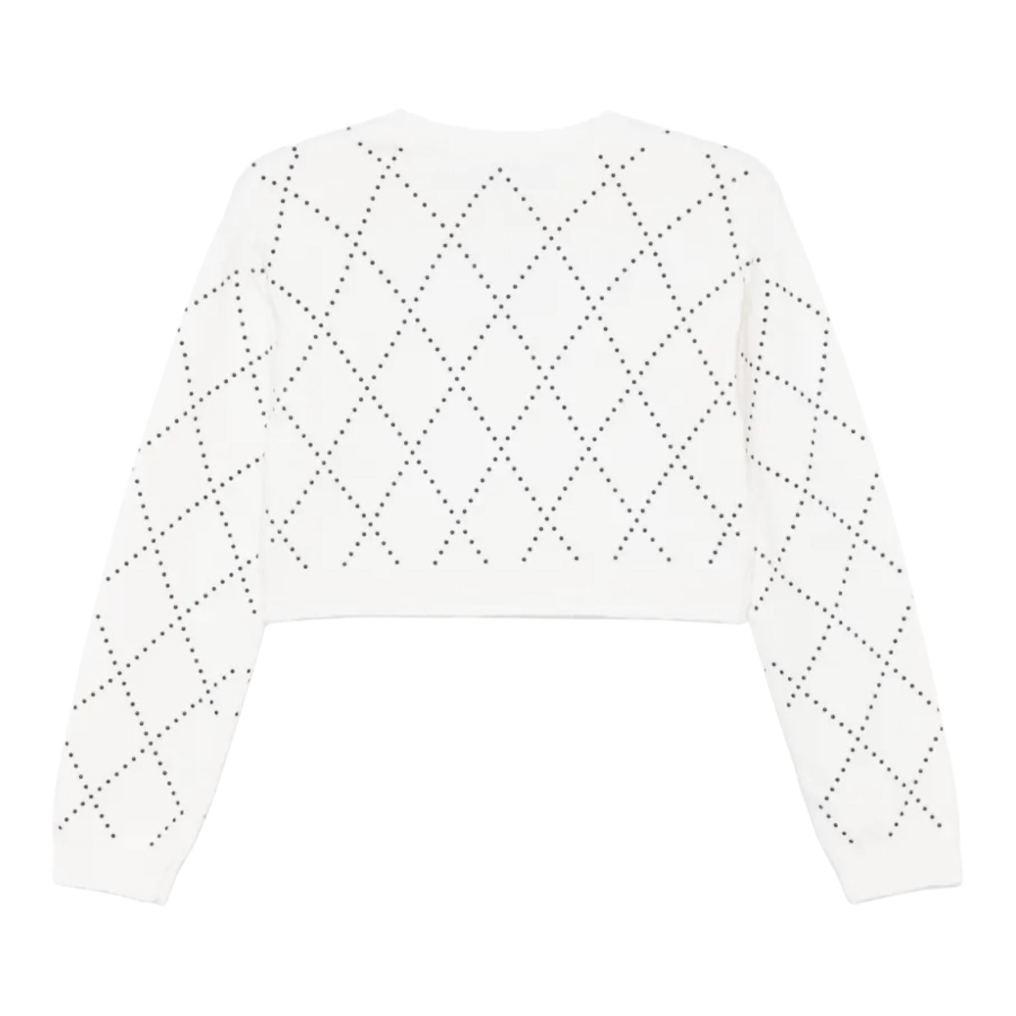 LIU JO maglia girocollo tinta unita cn brillantini Bianco per Bambina GF4137XX BIANCO LIU JO
