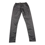 LU LU BY MISS GRANT leggins tinta unita in ecopelle Nero per Bambina LL3175 NERO LU LU BY MISS GRANT