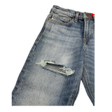 DIESEL jeans tinta unita con strappi Blu per Bambino J01923 BLU DIESEL