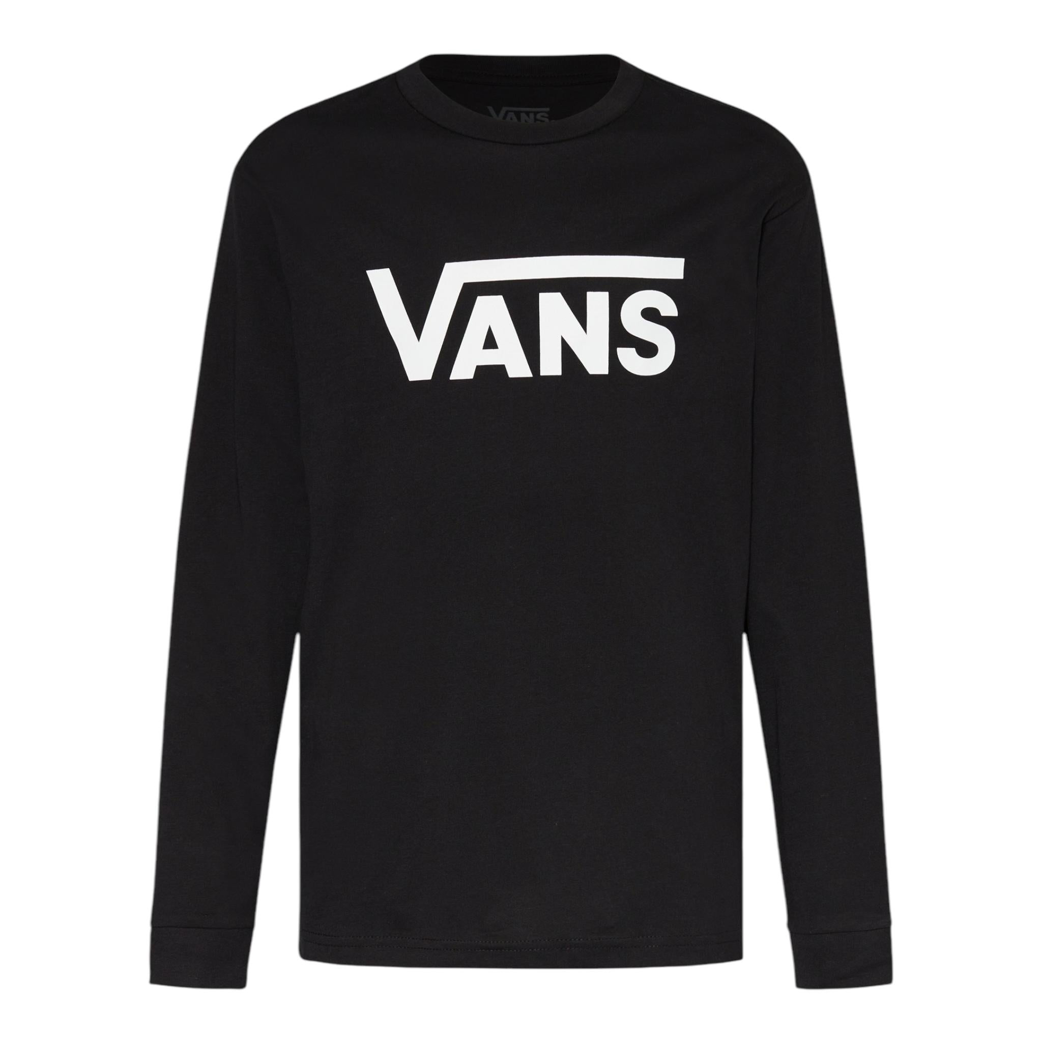 VANS shirt girocollo tinta unita con stampa logo Nero per Bambino VN000XOIY28 NERO VANS