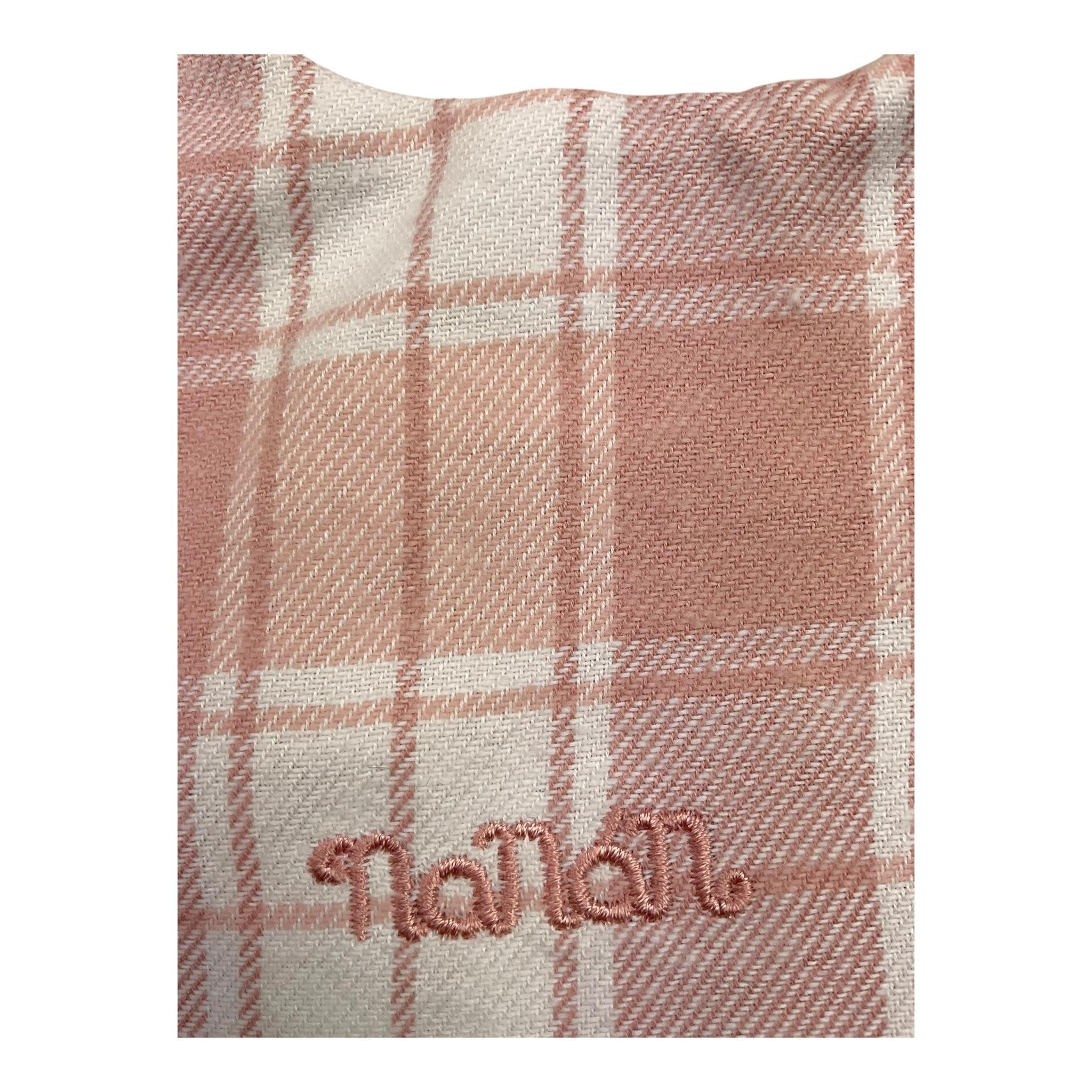 NANAN bavetta bicolore con stampa scozzese Bianco/rosa per Neonata I24499R BIANCO/ROSA NANAN