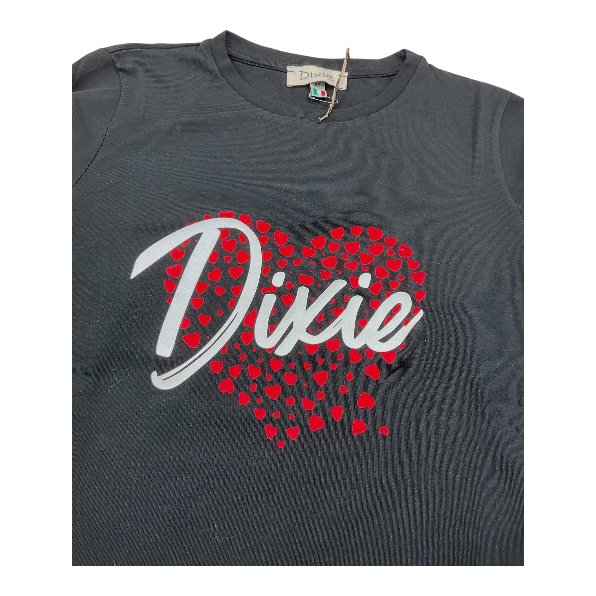 DIXIE shirt girocollo tinta unita con stampe in contrasto Nero per Bambina LB60030G34 NERO DIXIE