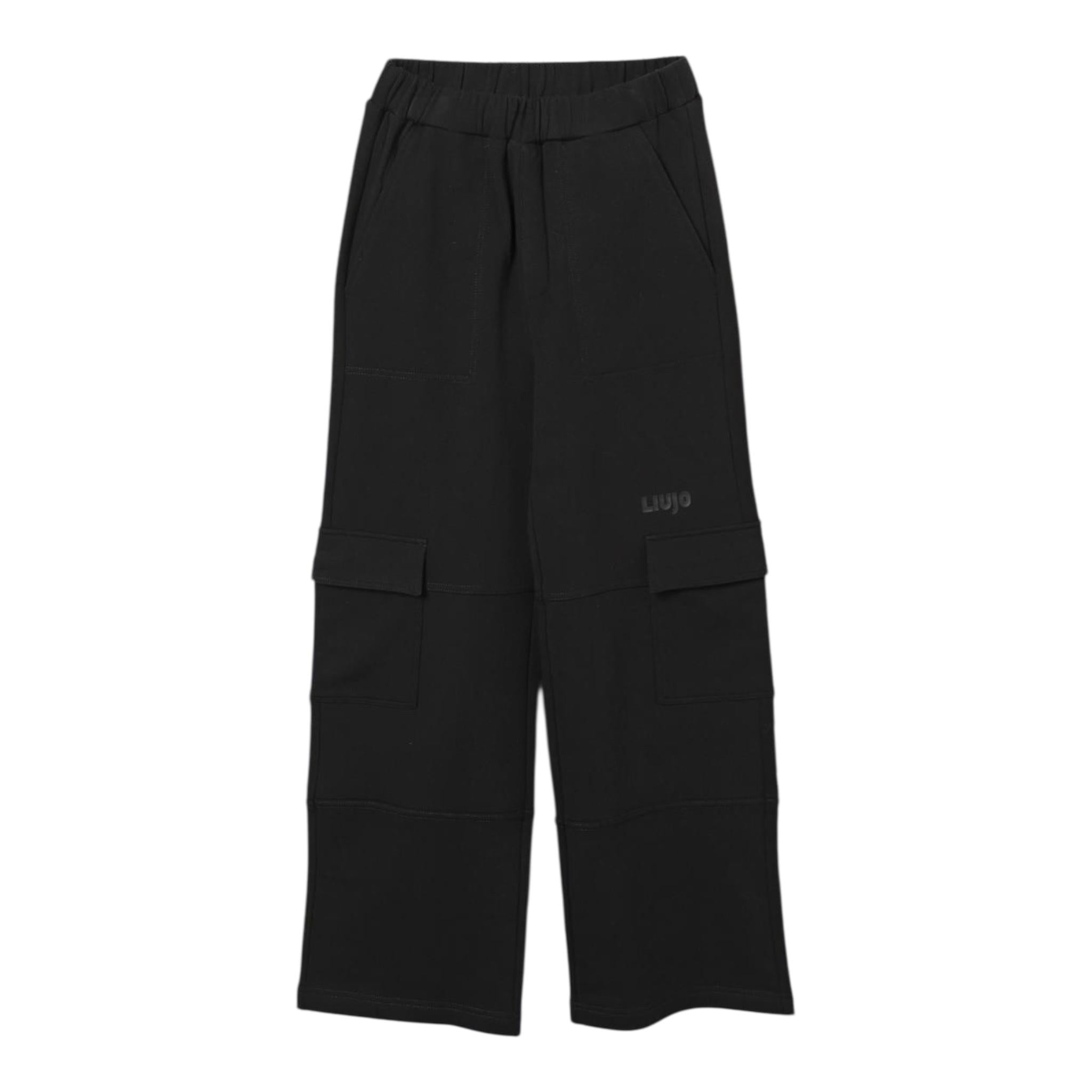 LIU JO pantalone tinta unita con elastico in vita Nero per Bambina GF4028F0939 NERO LIU JO