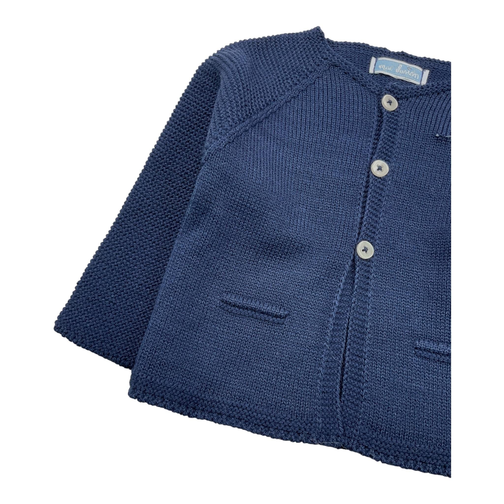 MAC ILUSIO'N cardigan tinta unita Blu per Neonato 94811 BLU MAC ILUSIO'N