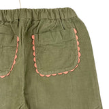 LOUISE MISHA pantalone tinta unita modello a palazzo Verde per Bambina GRIW24P0154 VERDE LOUISE MISHA