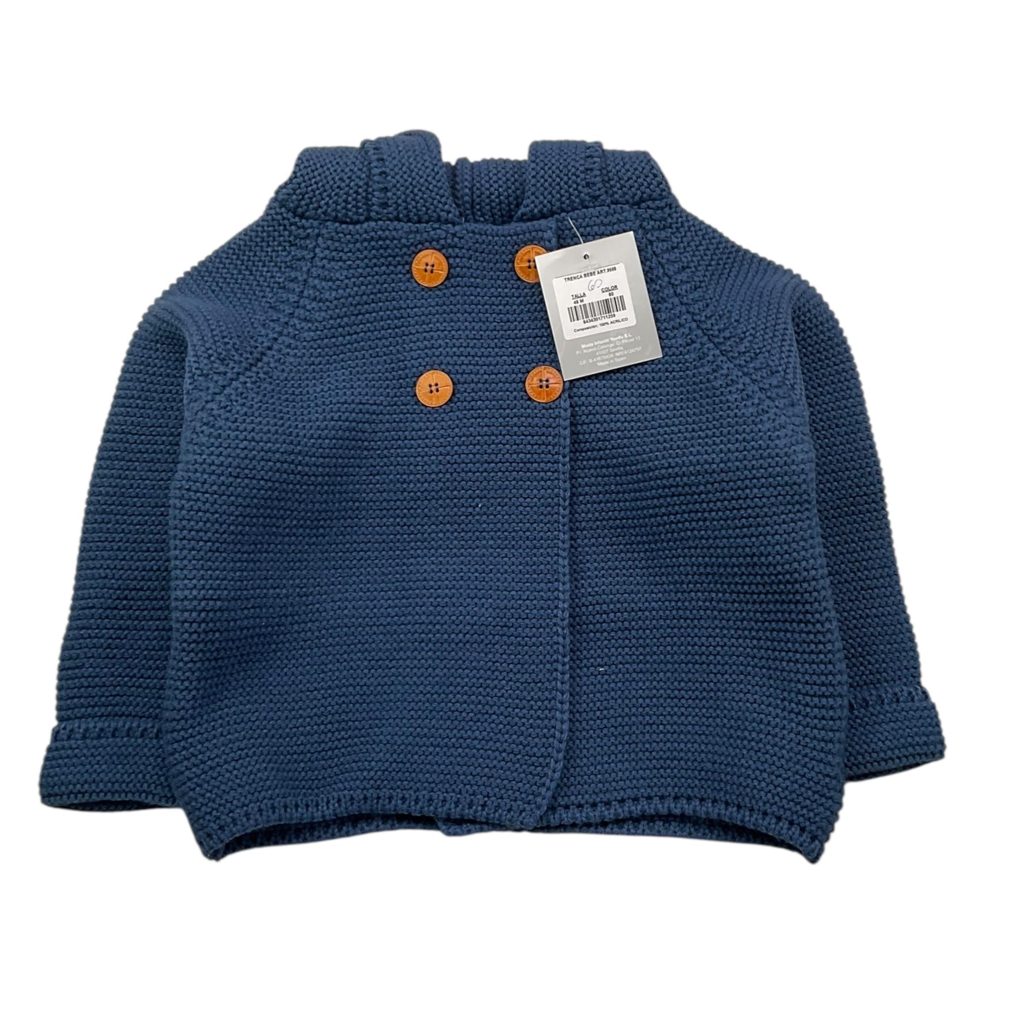 YOEDU cardigan tinta unita con cappuccio Blu per Bambino 9508J BLU YOEDU