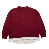 PAOLO PECORA maglia cn colletto tinta unita con finta t-shirt Rosso per Bambino PP4086 ROSSO PAOLO PECORA