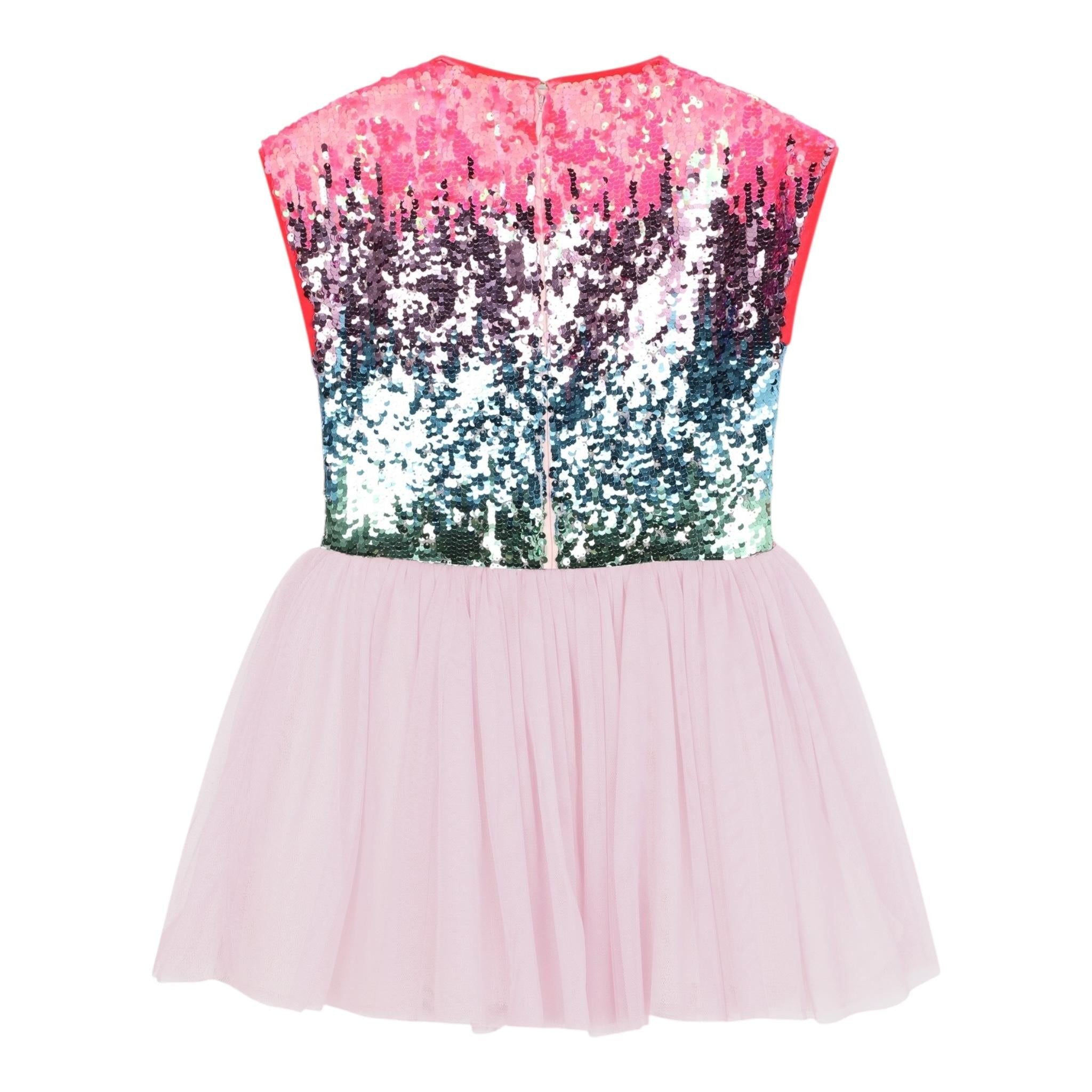BillIEBLUSH abito multicolor giromanica con pailletts Rosa per Bambina U20650 ROSA BillIEBLUSH