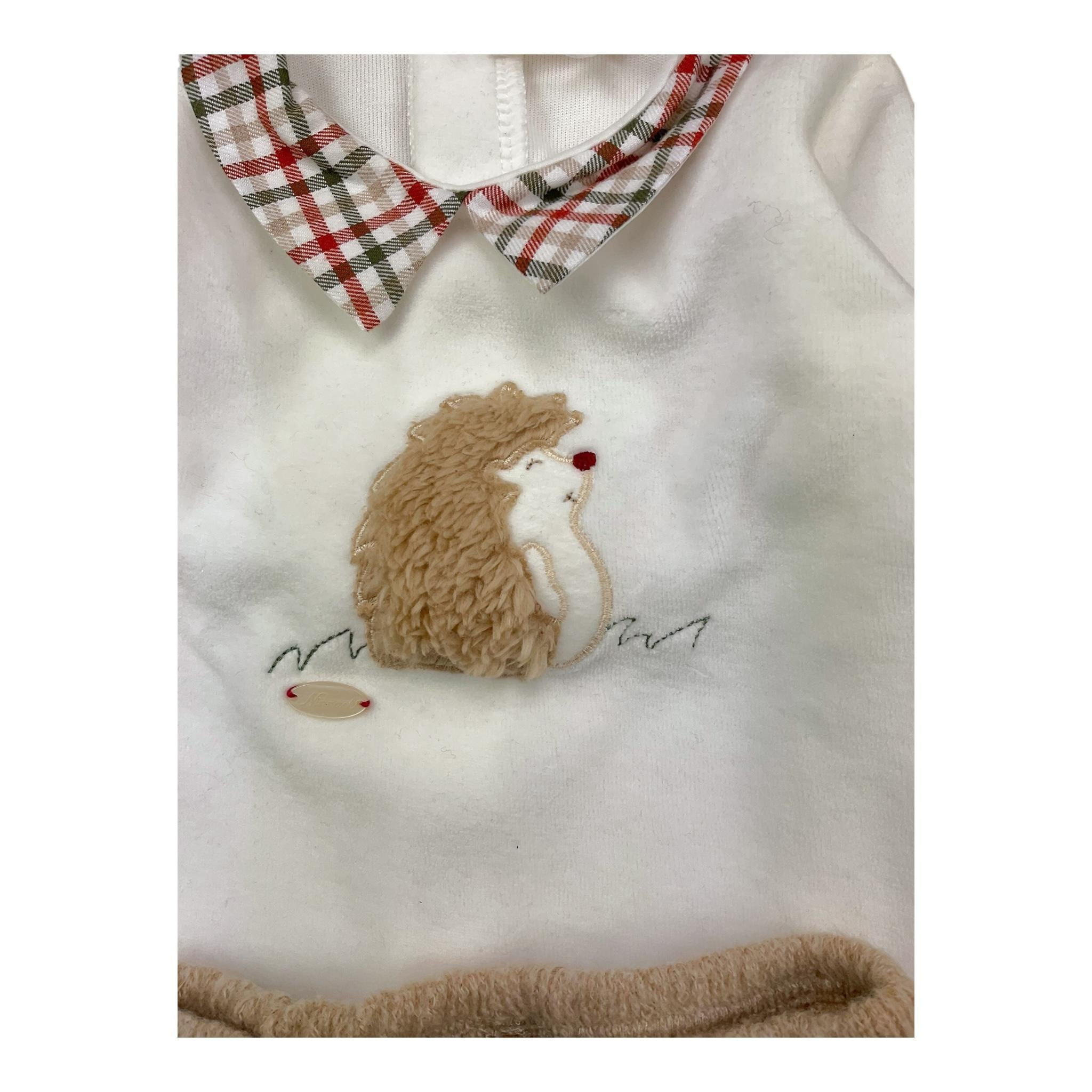 NINNAOH completo maglia-ghettina bicolore Bianco/beige per Neonato I23200T BIANCO/BEIGE NINNAOH