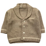 LA STUPENDERIA cardigan tinta unita con colletto Beige per Neonato VCGH01 BEIGE LA STUPENDERIA