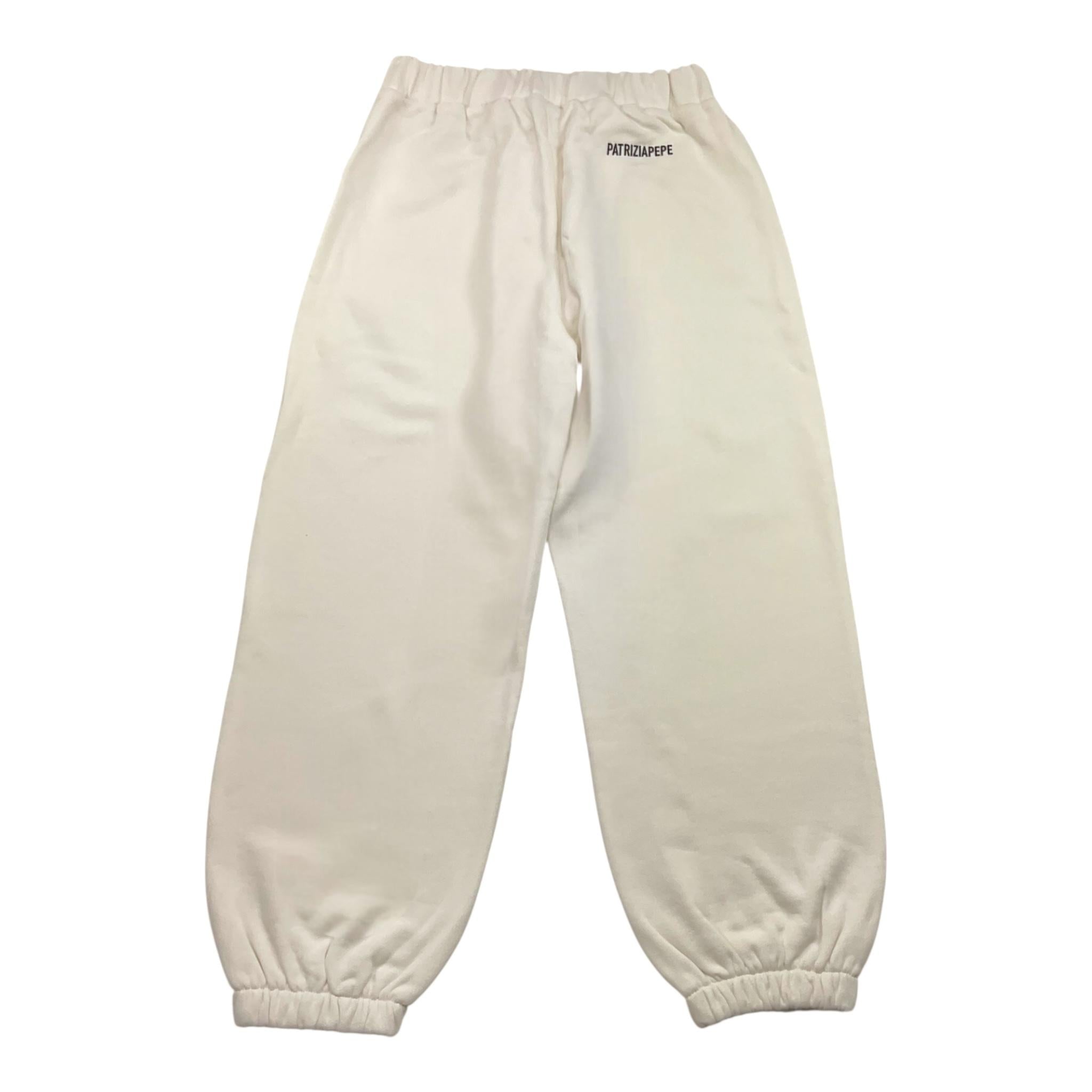 PATRIZIA PEPE pantalone tuta tinta unita con logo Panna per Bambina 7P0354X PANNA PATRIZIA PEPE