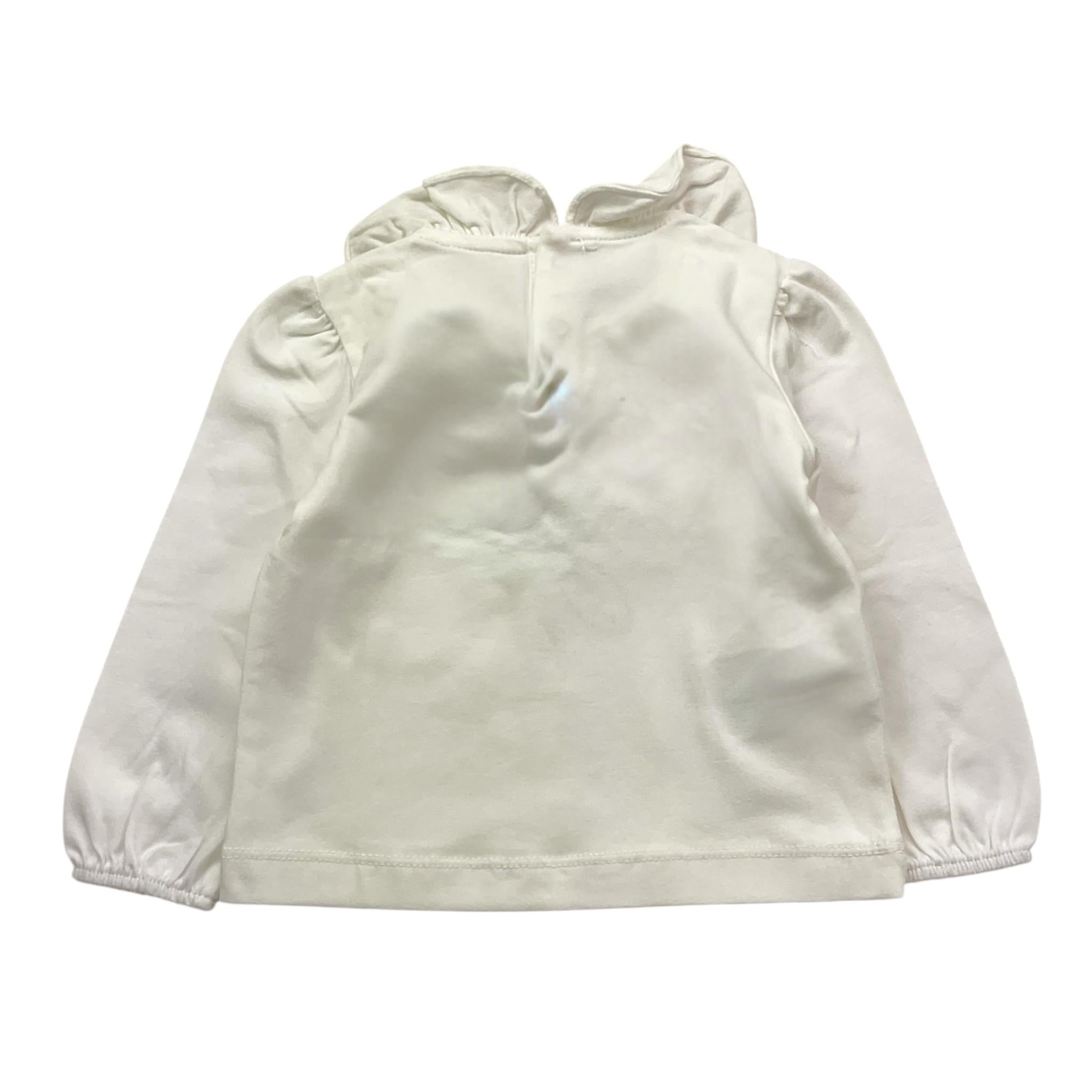 MAYORAL shirt girocollo tinta unita con stampa in contrasto Bianco per Neonata 2047X BIANCO MAYORAL