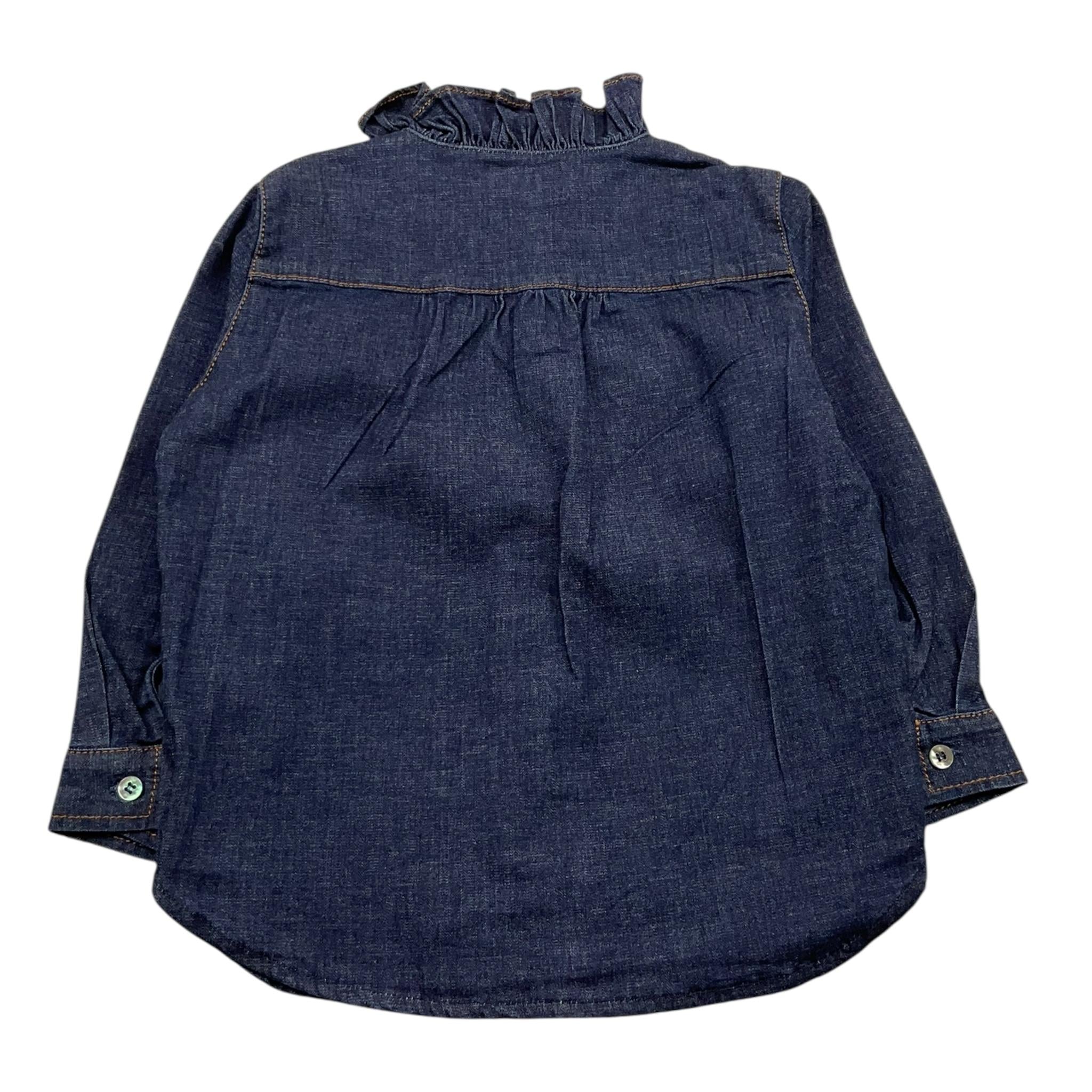 ZHOE & TOBIAH camicia in denim manica lunga tinta unita Blu per Bambina DDL2J BLU ZHOE & TOBIAH