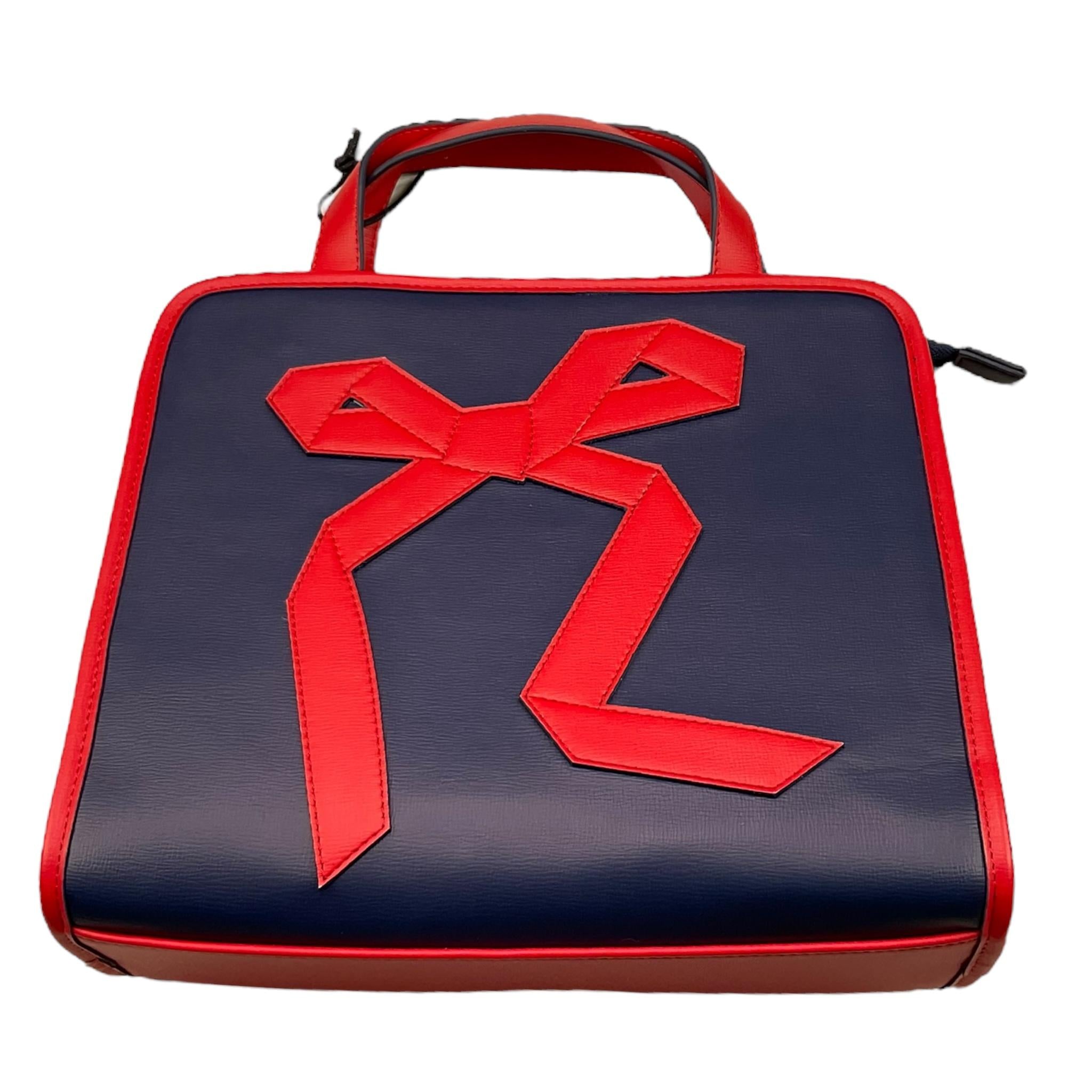 TRUSSARDI borsa tinta unita con profili in contrasto Blu per Bambina TGA25070B BLU TRUSSARDI