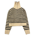 LES COYOTES DE PARIS maglia tinta unita collo alto fantasia a righe Panna per Bambina 12223072 PANNA LES COYOTES DE PARIS