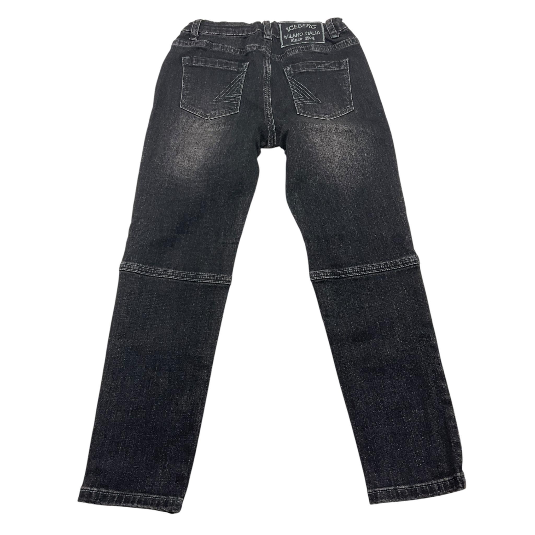 ICEBERG jeans tinta unita con girovita regolabile Nero per Bambino PTICE5308BXX NERO ICEBERG