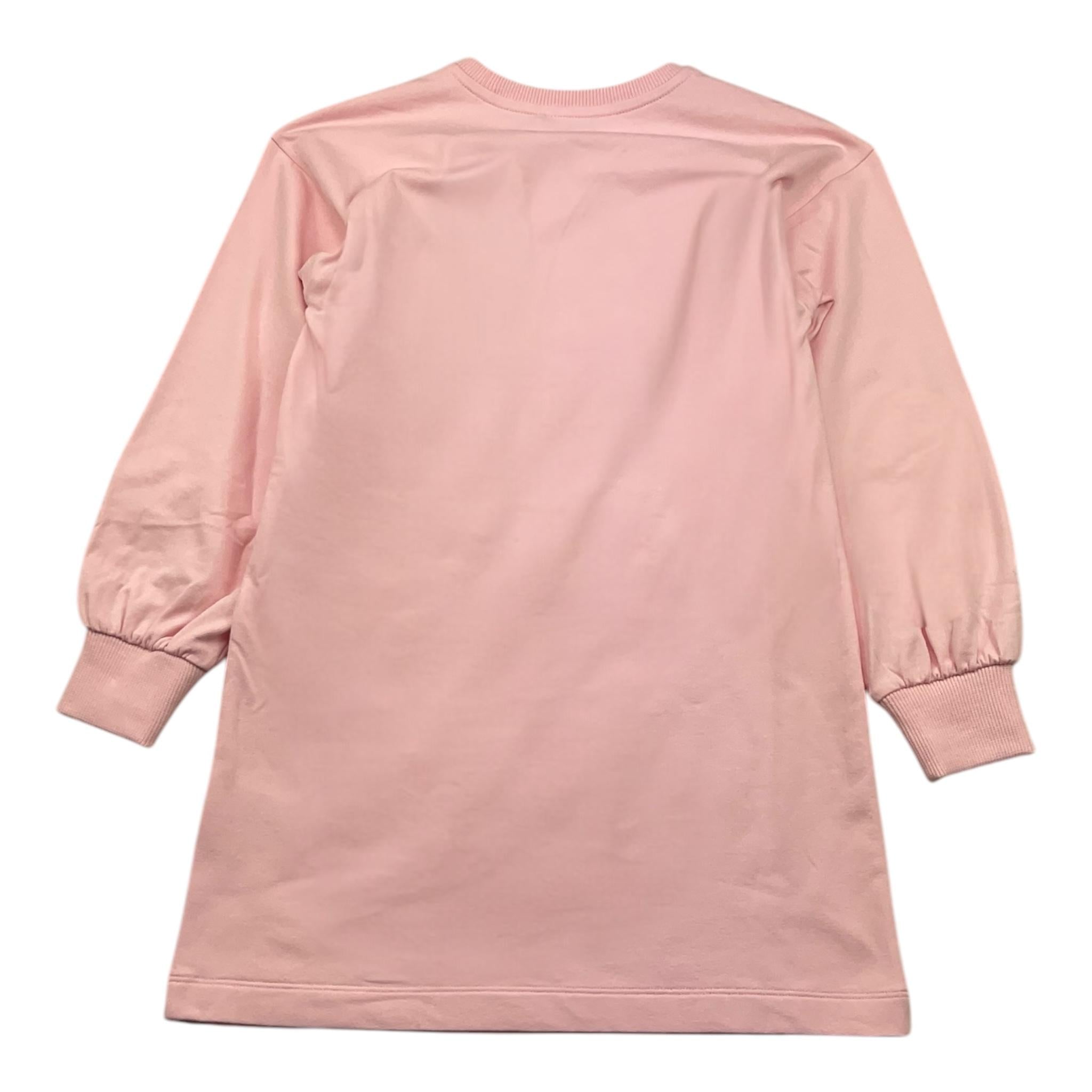 MOSCHINO abito modello felpa tinta unita con stampa Rosa per Bambina HAV0GY ROSA MOSCHINO