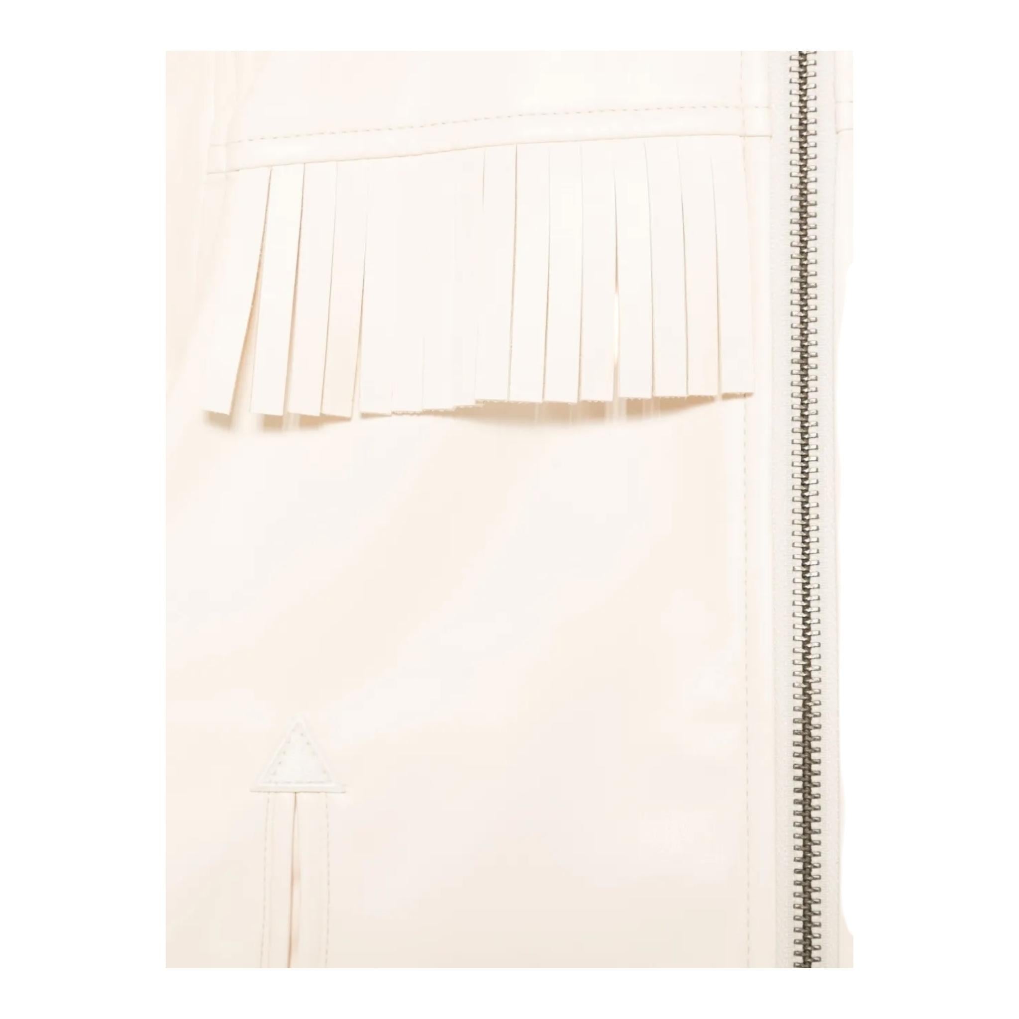 STELLA McCARTNEY giubbino in ecopelle tinta unita con frange Beige per Bambina TV2C57Z2202 BEIGE STELLA McCARTNEY