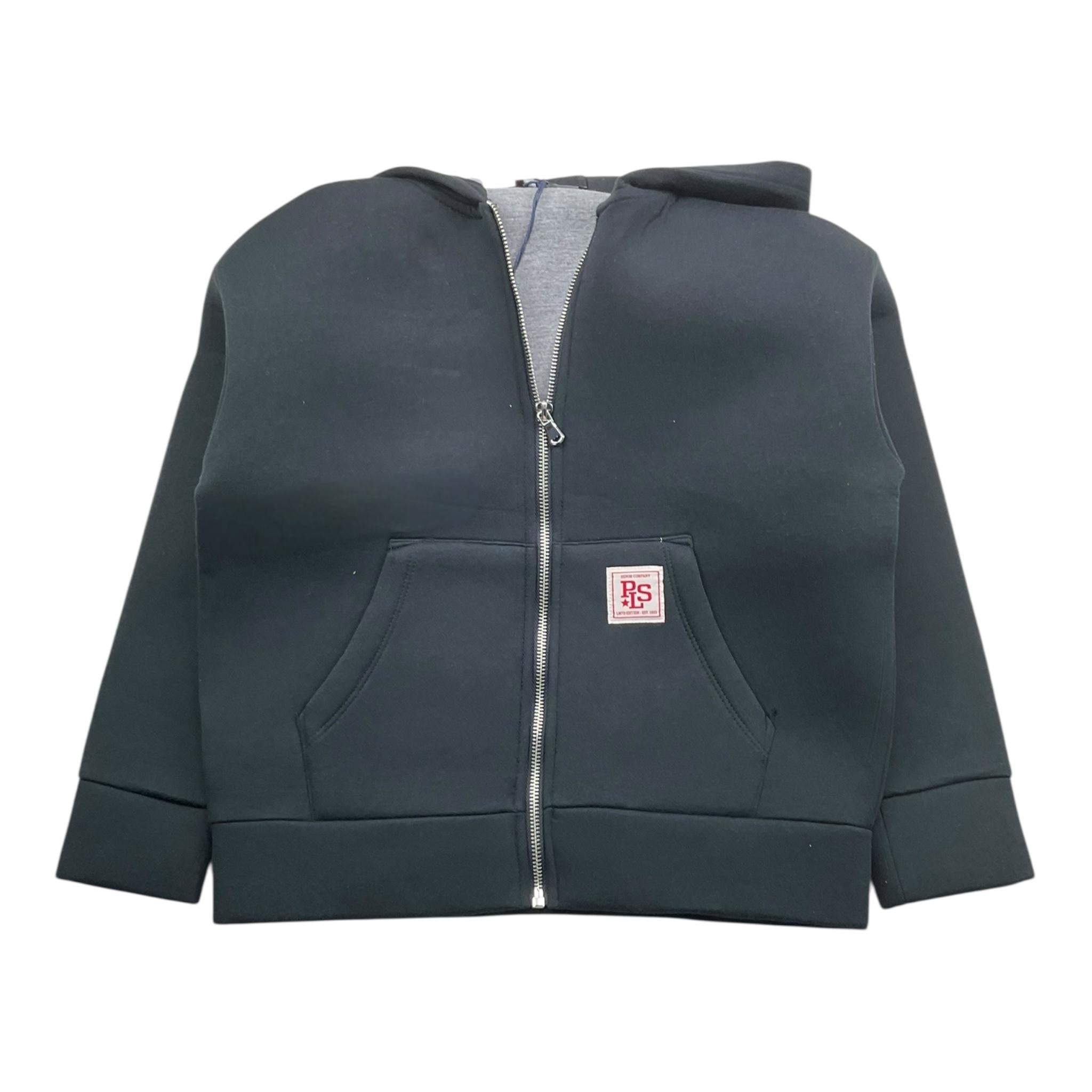 PLEASE felpa tinta unita con zip e cappuccio Nero per Bambino JB56030B66 NERO PLEASE