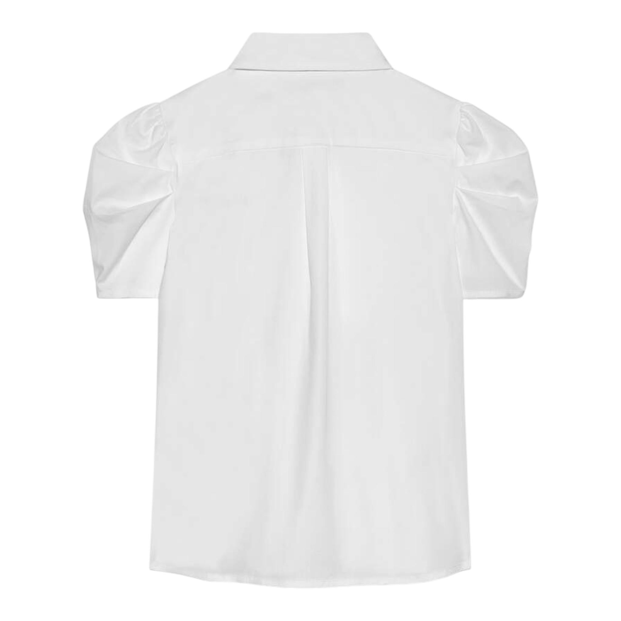 DSQUARED2 camicia mezza manica tinta unita cn logo Bianco per Bambina DQ1523 BIANCO DSQUARED2