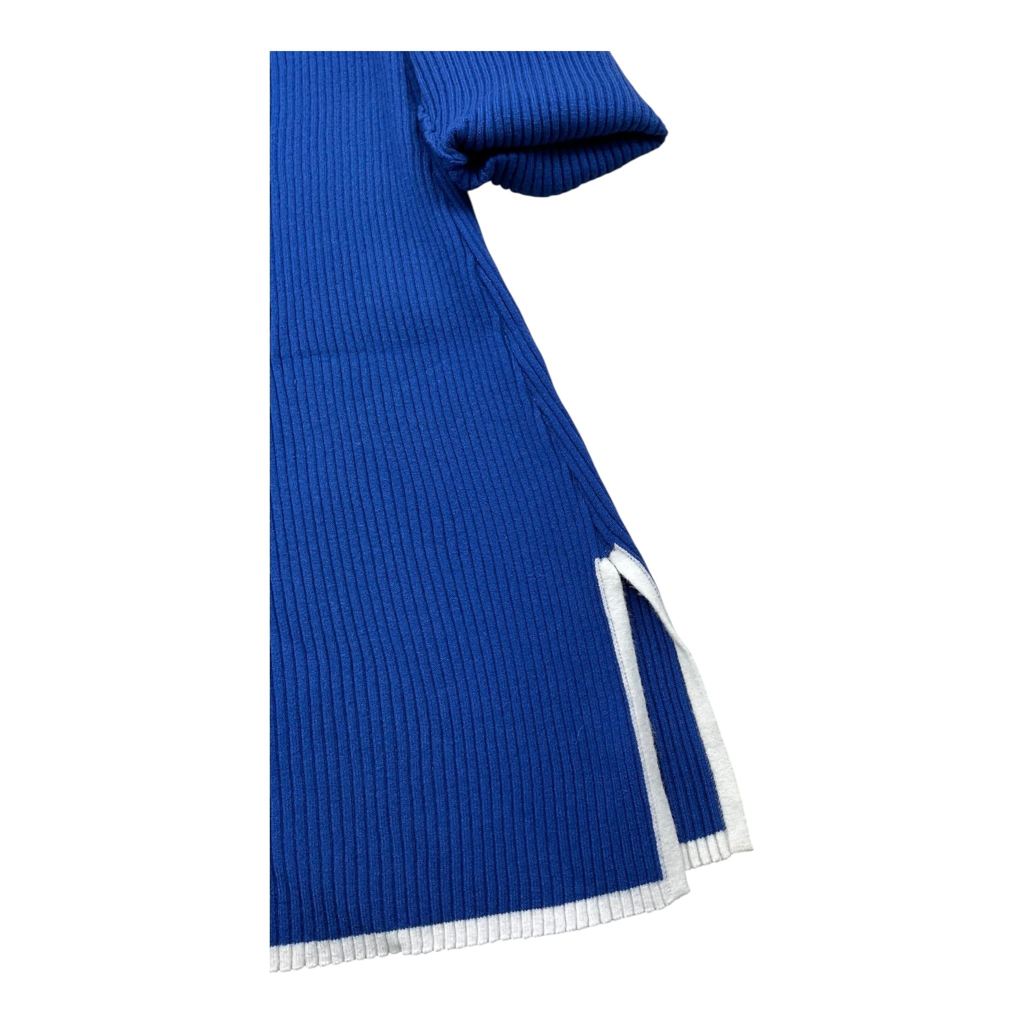 TWINSET abito tinta unita mezzo collo a costine Blu per Bambina 242GJ3041X BLU TWINSET