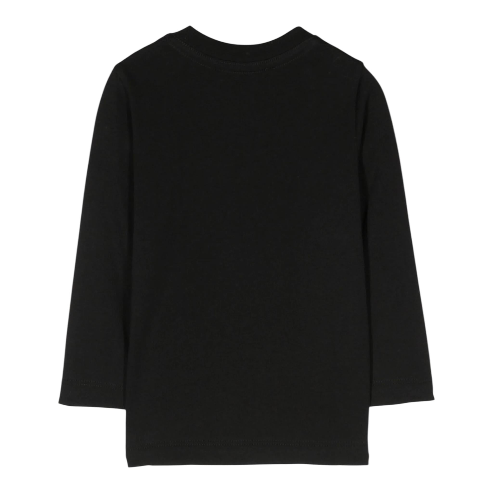 DSQUARED2 shirt girocollo tinta unita cn logo Nero per Bambino DQ1478 NERO DSQUARED2