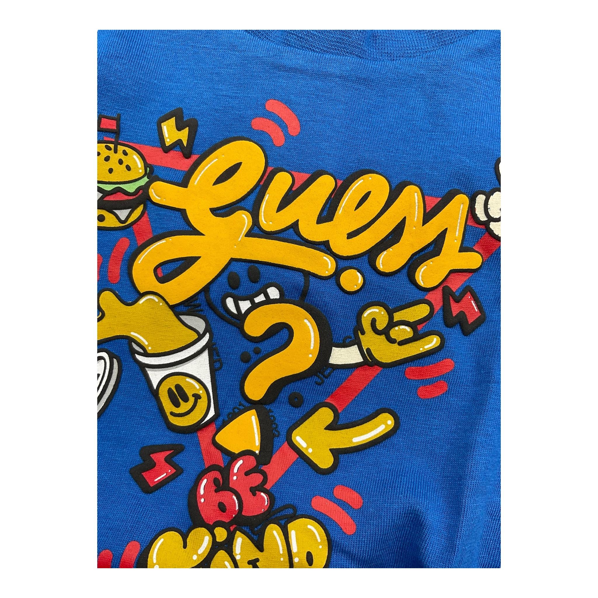 GUESS shirt girocollo tinta unita con stampa Cobalto per Neonato I4YI02K8HM4XX COBALTO GUESS