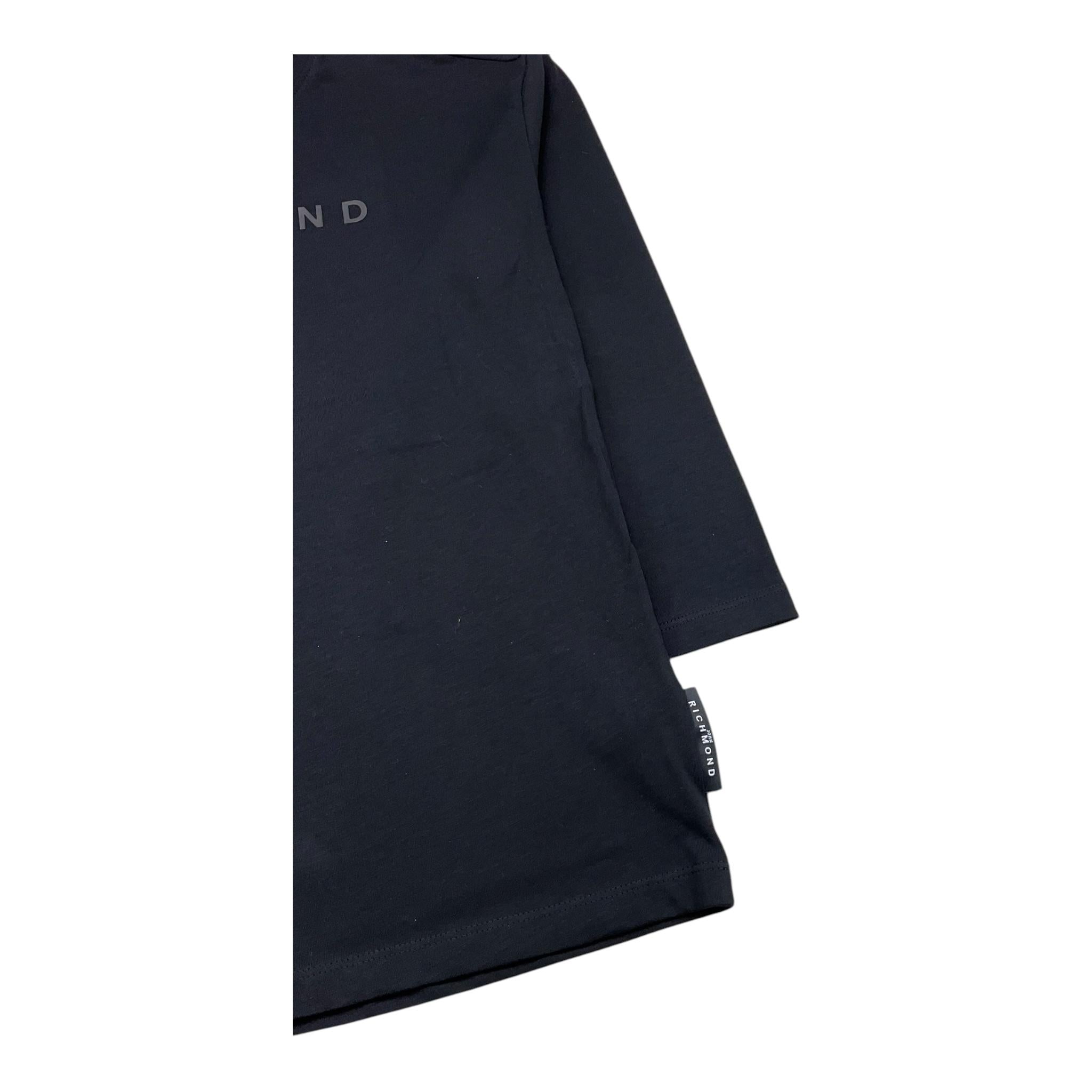 JOHN RICHMOND shirt girocollo tinta unita con stampa Nero per Bambino RBA25016TS NERO JOHN RICHMOND