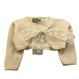 LA STUPENDERIA coprispalle tinta uita con fiocco Panna per Neonata VCSC02 PANNA LA STUPENDERIA