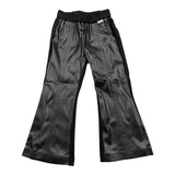 LIU JO pantalone tinta unita modello zampa in ecopelle Nero per Bambina KF4009 NERO LIU JO
