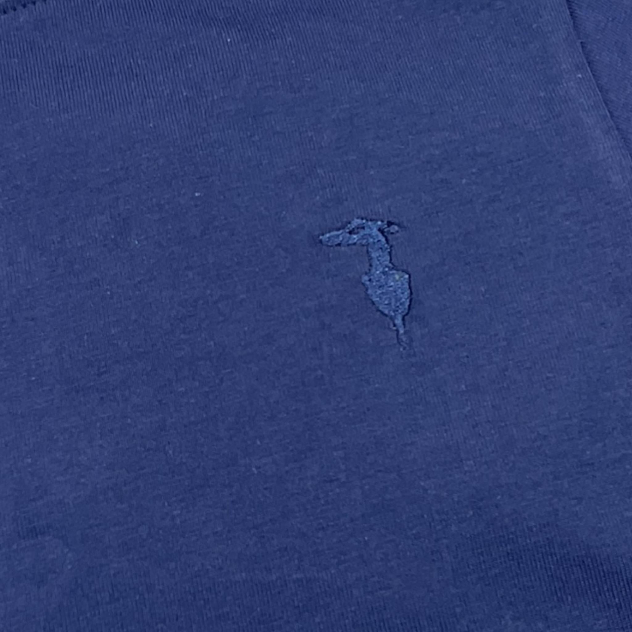 TRUSSARDI t-shirt girocoll tinta unita con stampa in contrasto Blu per Bambino TBA25081TS BLU TRUSSARDI