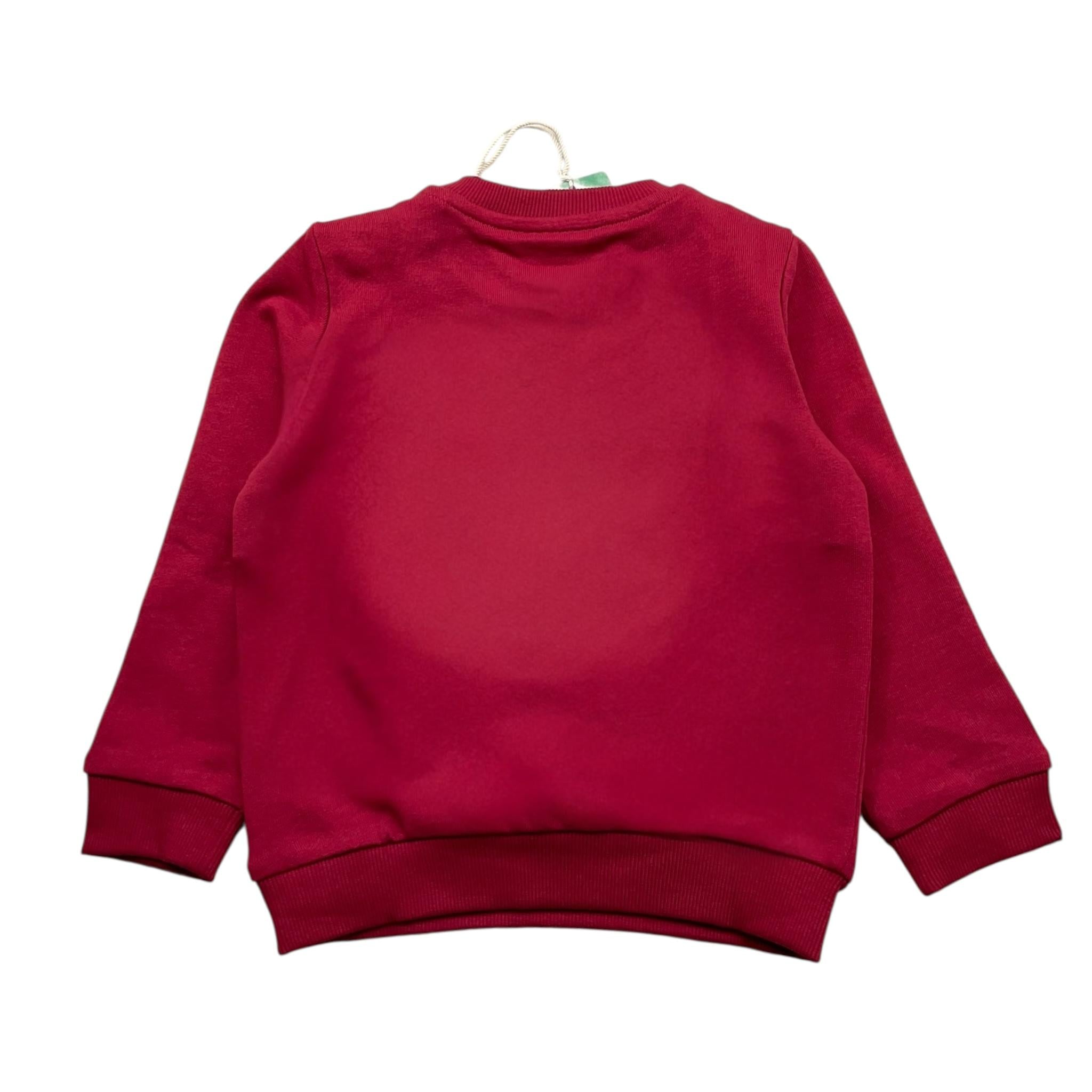 GUESS felpa tinta unita girocollo con stampa Bordeaux per Neonata N73Q10KAUG0NX BORDEAUX GUESS