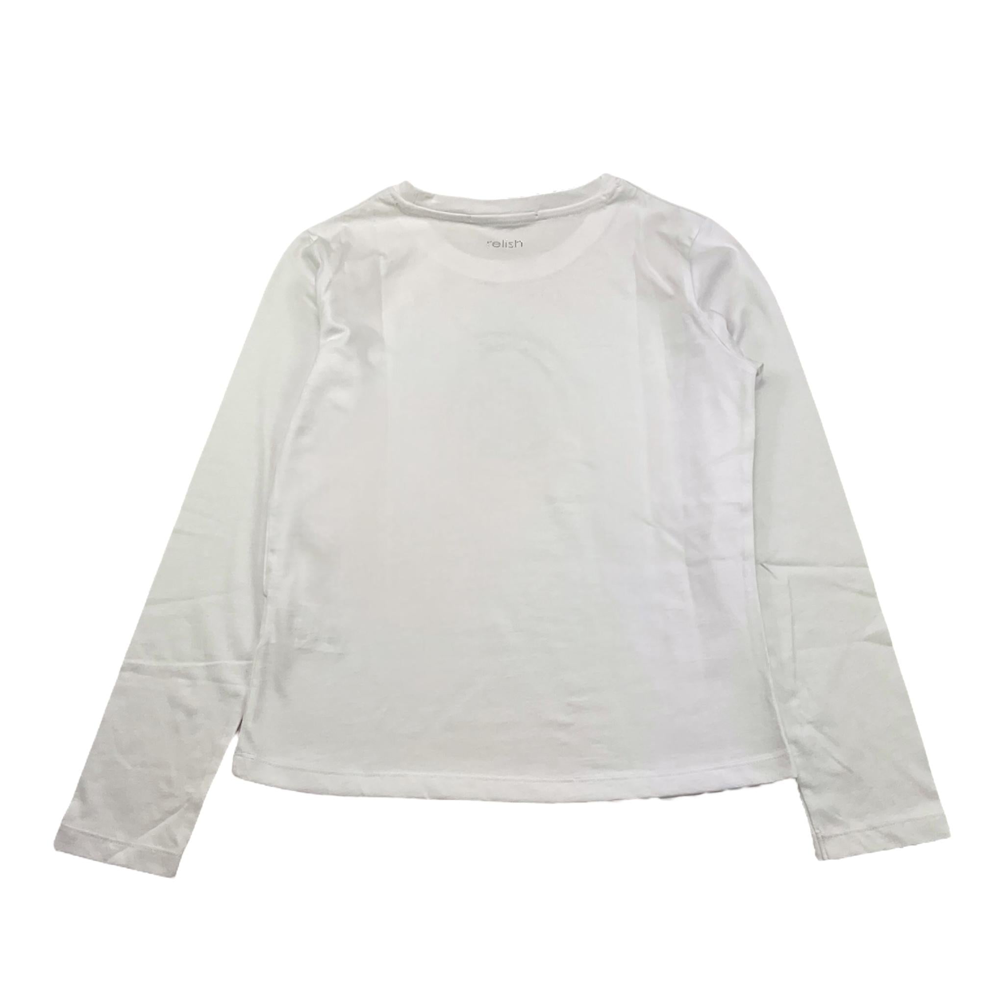 RELISH shirt girocollo tinta unita con brillantini Bianco per Bambina RGA2401033002 BIANCO RELISH