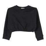 STELLA McCARTNEY felpa girocollo tinta unita con stampa retro Nero per Bambina TV4D40 NERO STELLA McCARTNEY